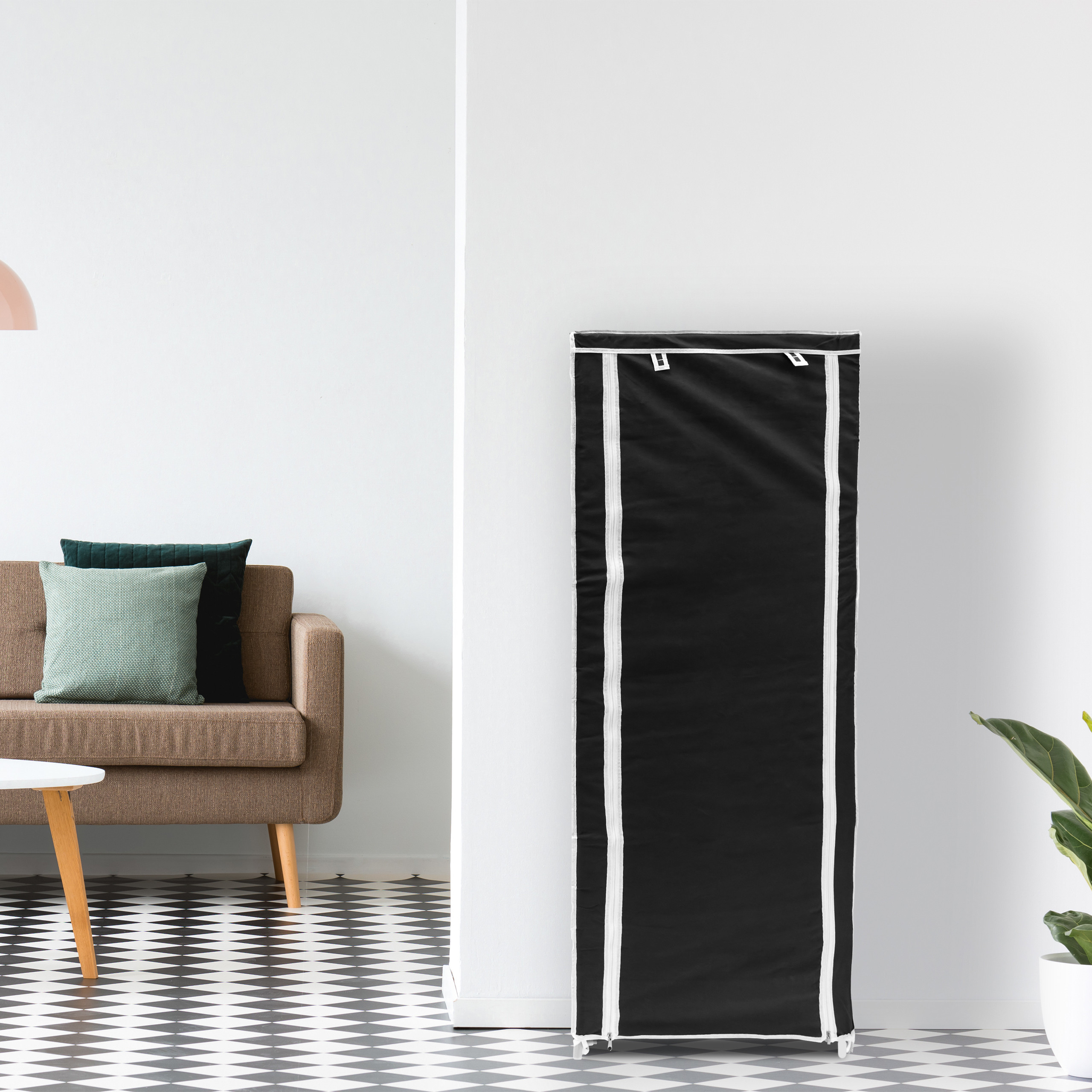 Schuhschrank Faltschrank Stoffbezug 9 Ablagen Schuhablage Schuhregal Stoff - Bild 3 von 9