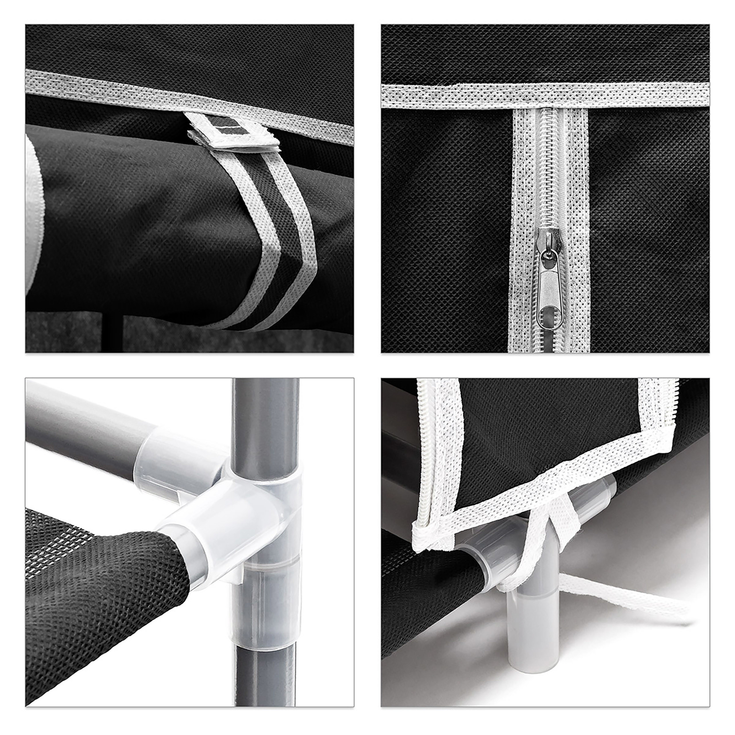 Schuhschrank Faltschrank Stoffbezug 9 Ablagen Schuhablage Schuhregal Stoff - Bild 7 von 9