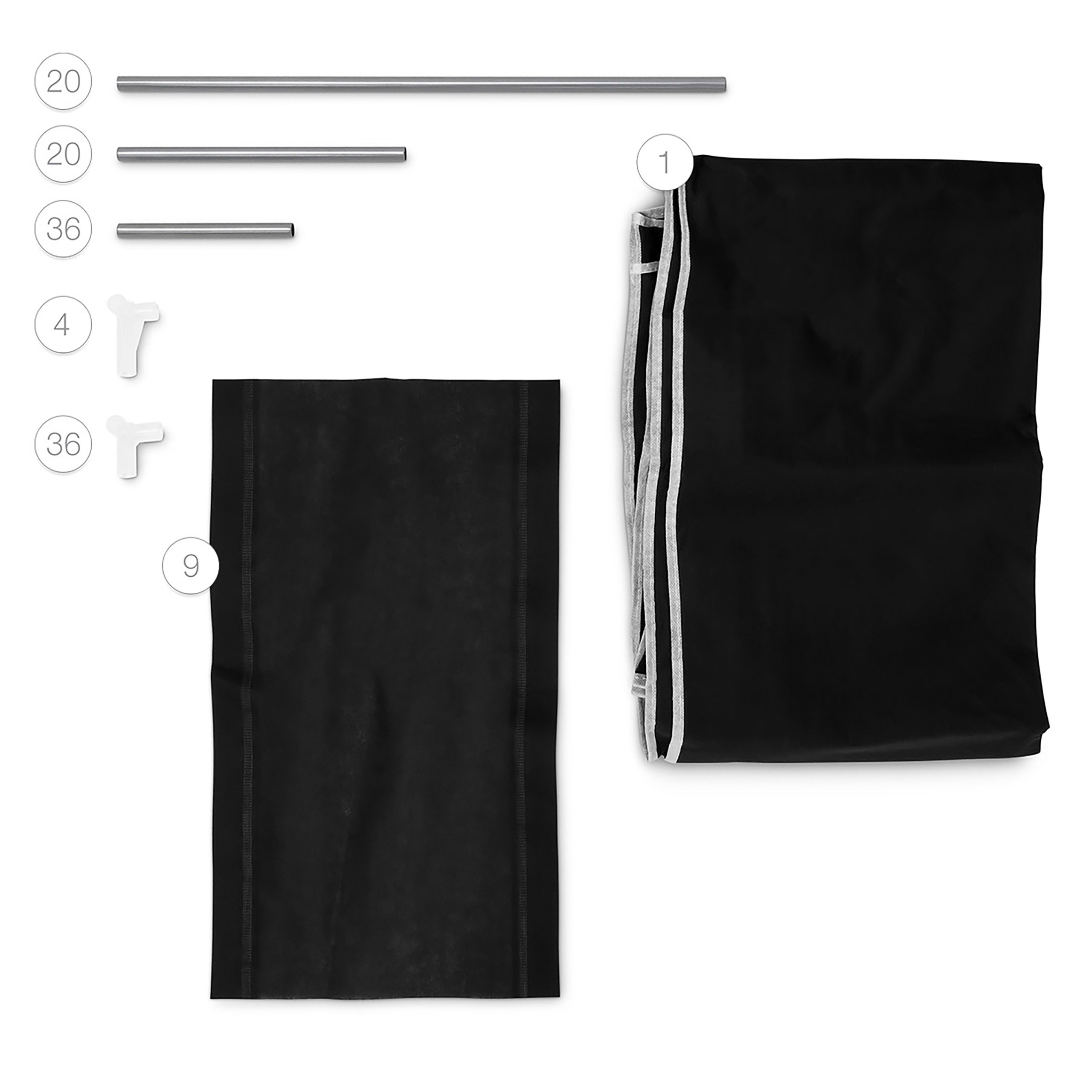 Schuhschrank Faltschrank Stoffbezug 9 Ablagen Schuhablage Schuhregal Stoff - Bild 8 von 9