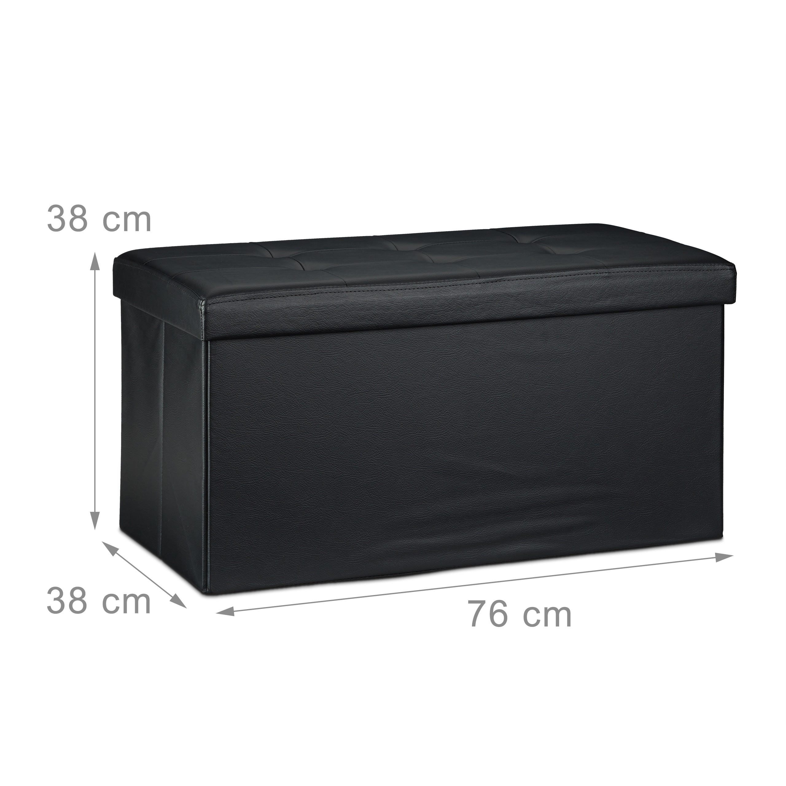 Banco asiento plegable Taburete de almacenamiento Puff tapizado 85 litros - Imagen 71 de 77