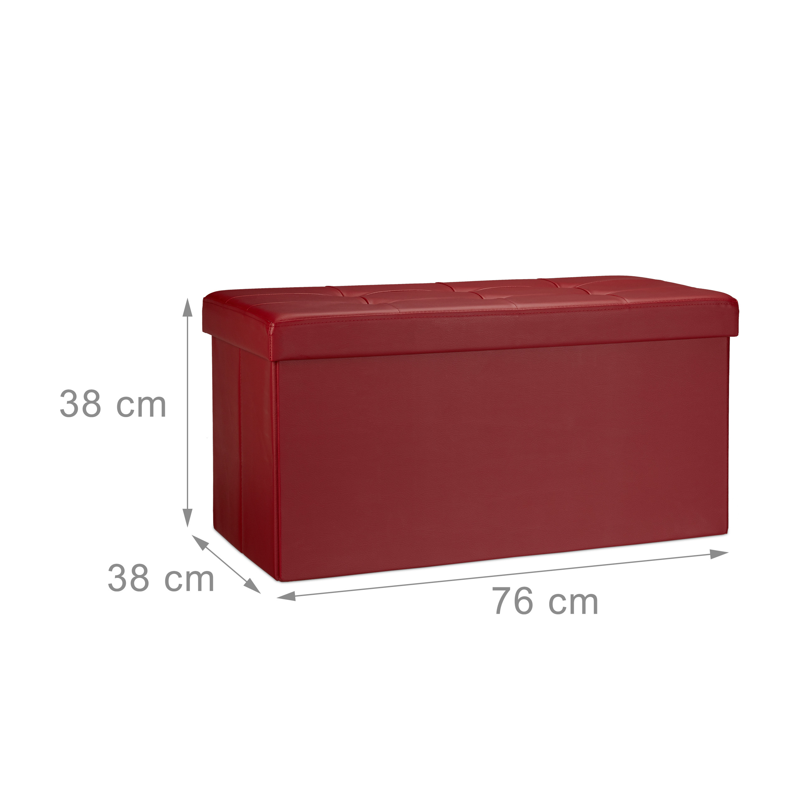 Banco asiento plegable Taburete de almacenamiento Puff tapizado 85 litros - Imagen 11 de 77
