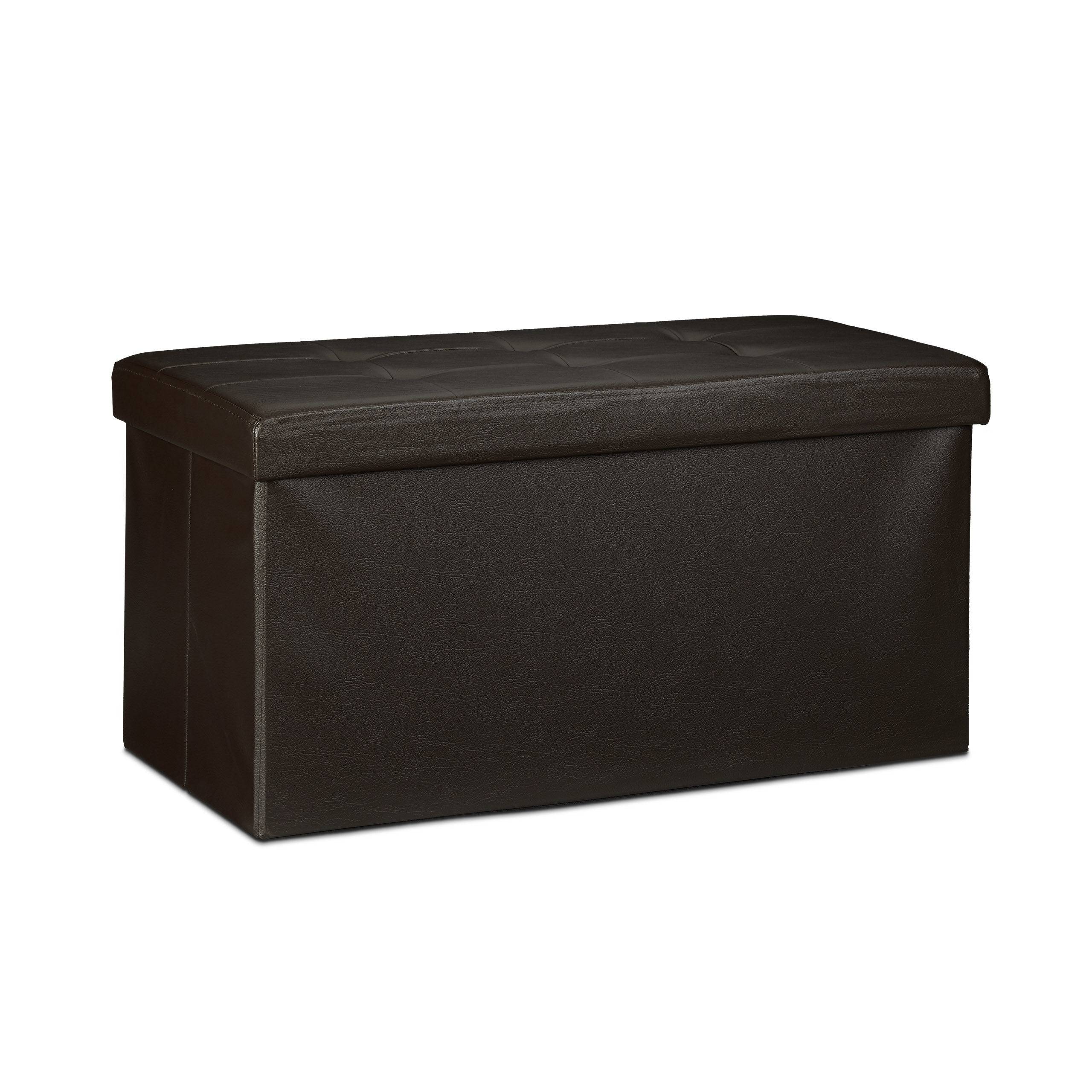 Banco asiento plegable Taburete de almacenamiento Puff tapizado 85 litros - Imagen 36 de 77