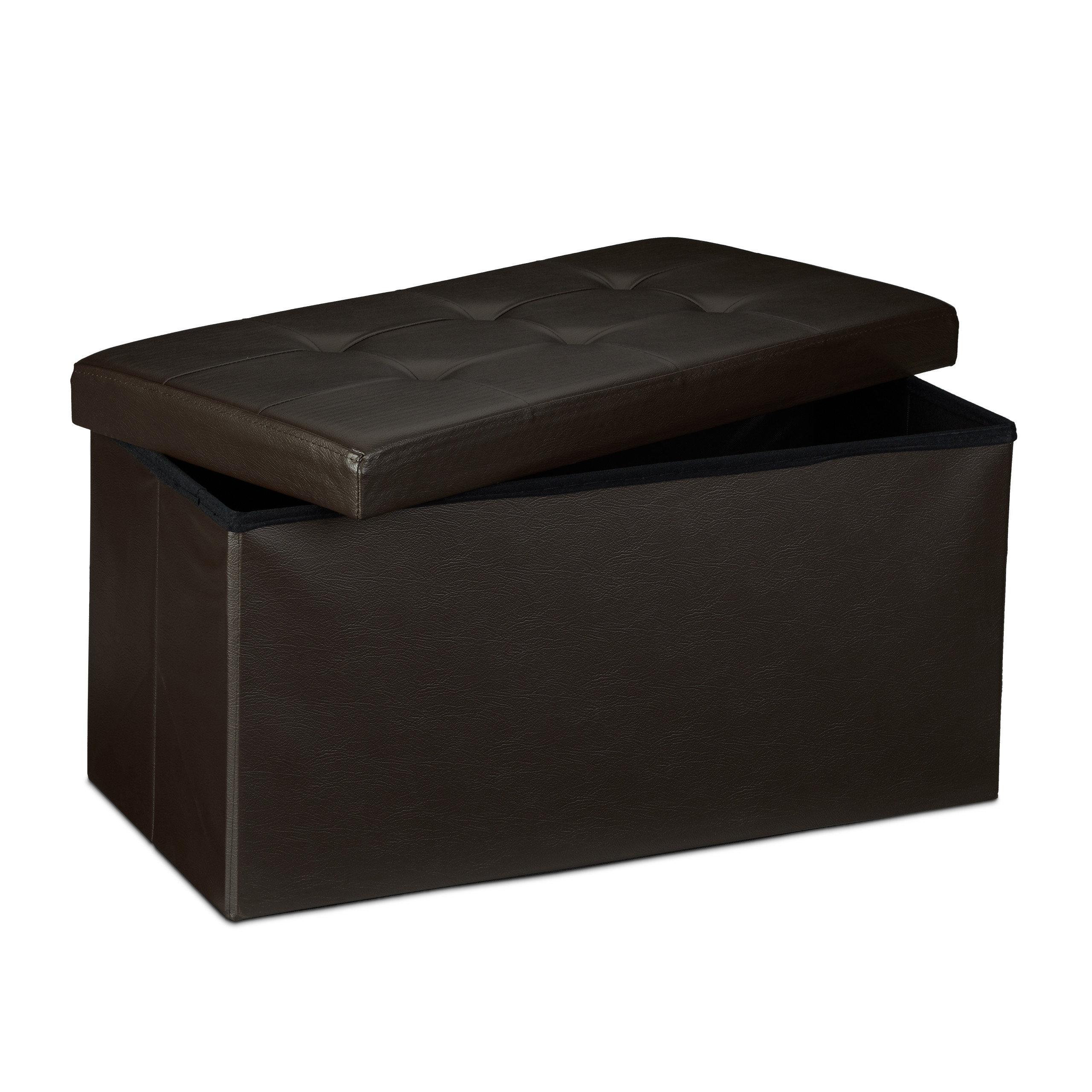 Banco asiento plegable Taburete de almacenamiento Puff tapizado 85 litros - Imagen 30 de 77