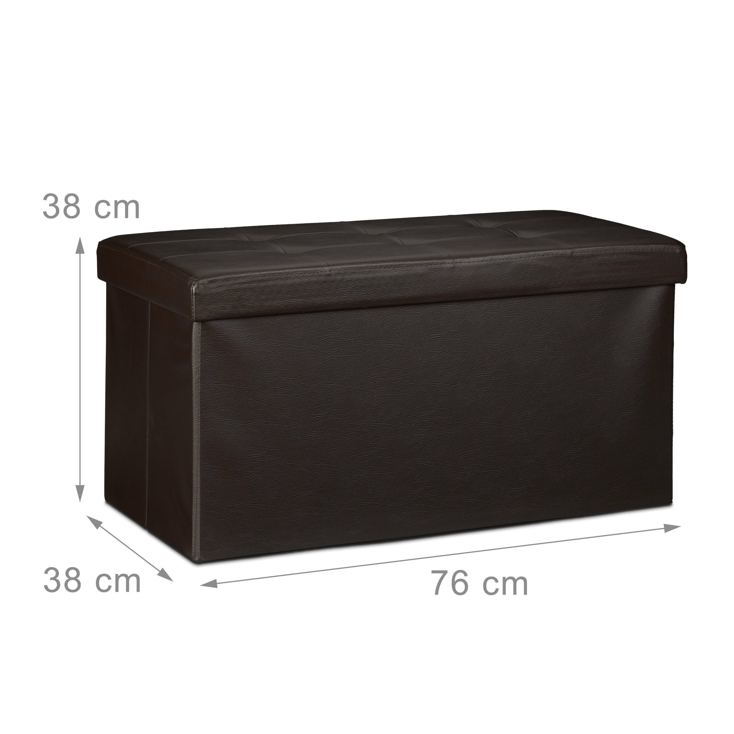Banco asiento plegable Taburete de almacenamiento Puff tapizado 85 litros - Imagen 31 de 77