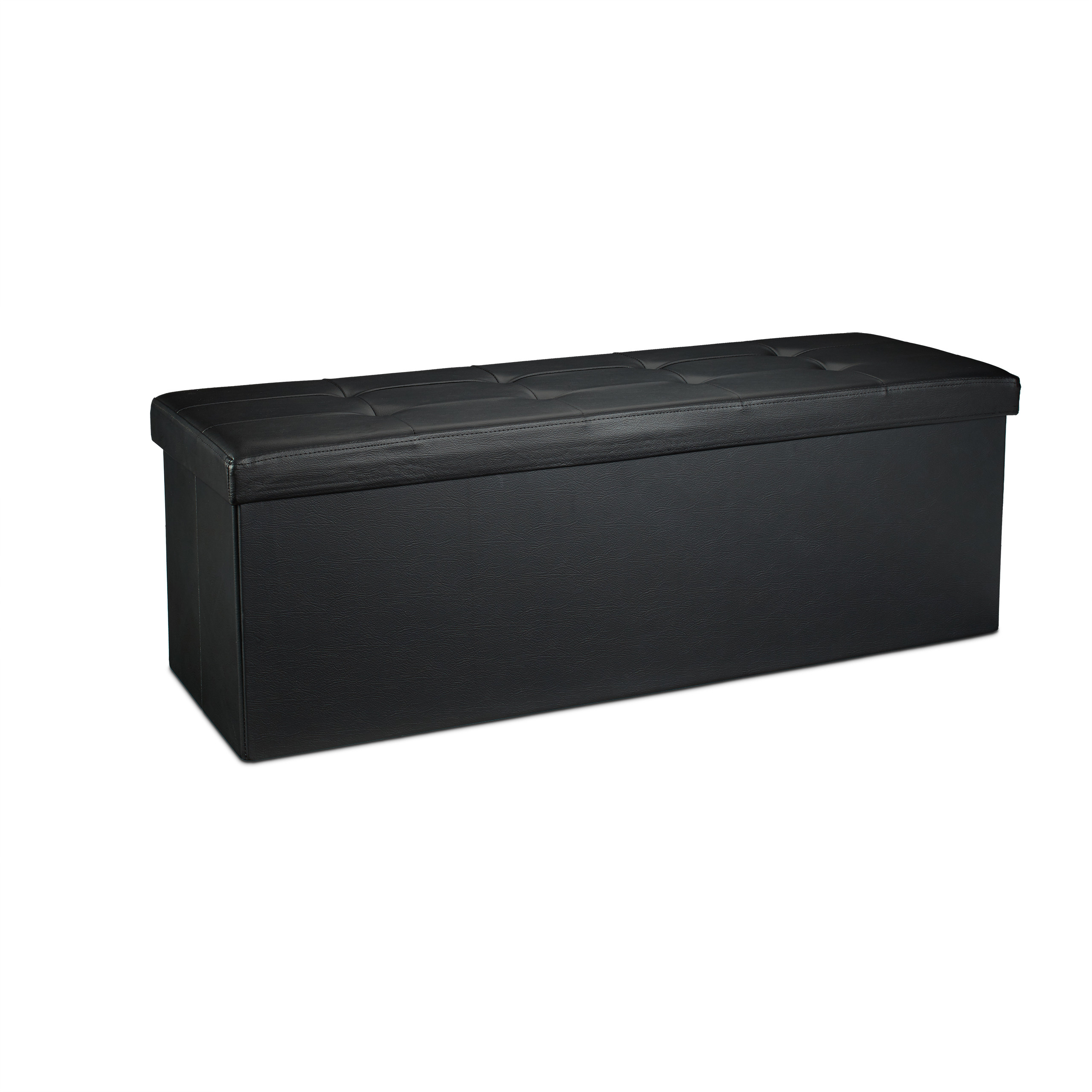 Banco plegable puff elegante 140 L 300 kg banco de almacenamiento puff plegable - Imagen 50 de 69