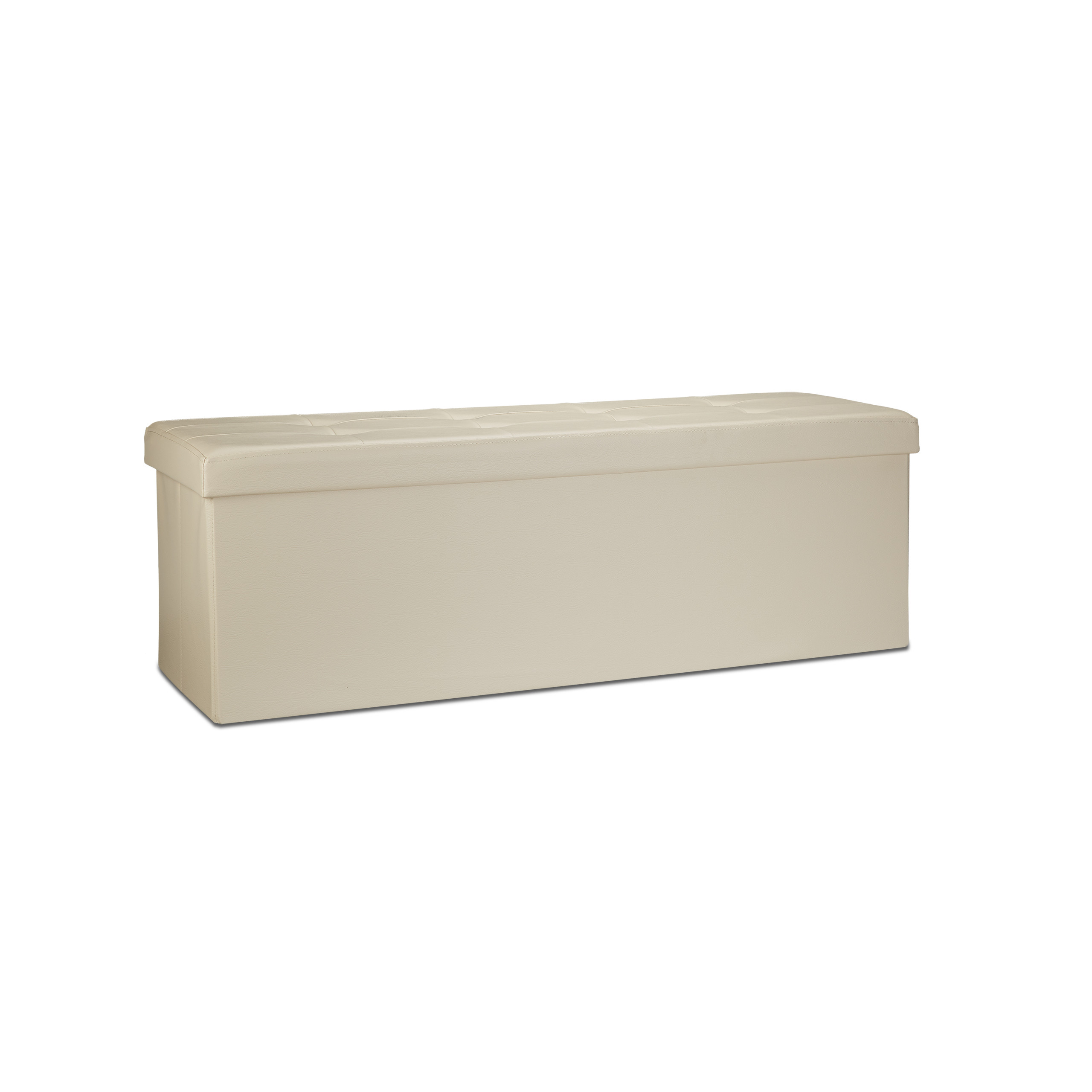 Banco plegable puff elegante 140 L 300 kg banco de almacenamiento puff plegable - Imagen 14 de 69