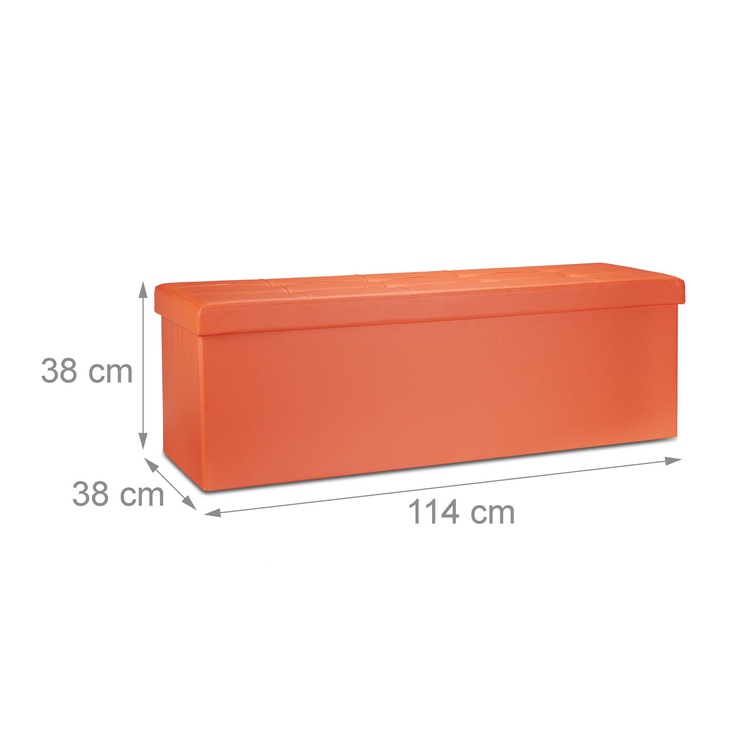 Banco plegable puff elegante 140 L 300 kg banco de almacenamiento puff plegable - Imagen 28 de 69