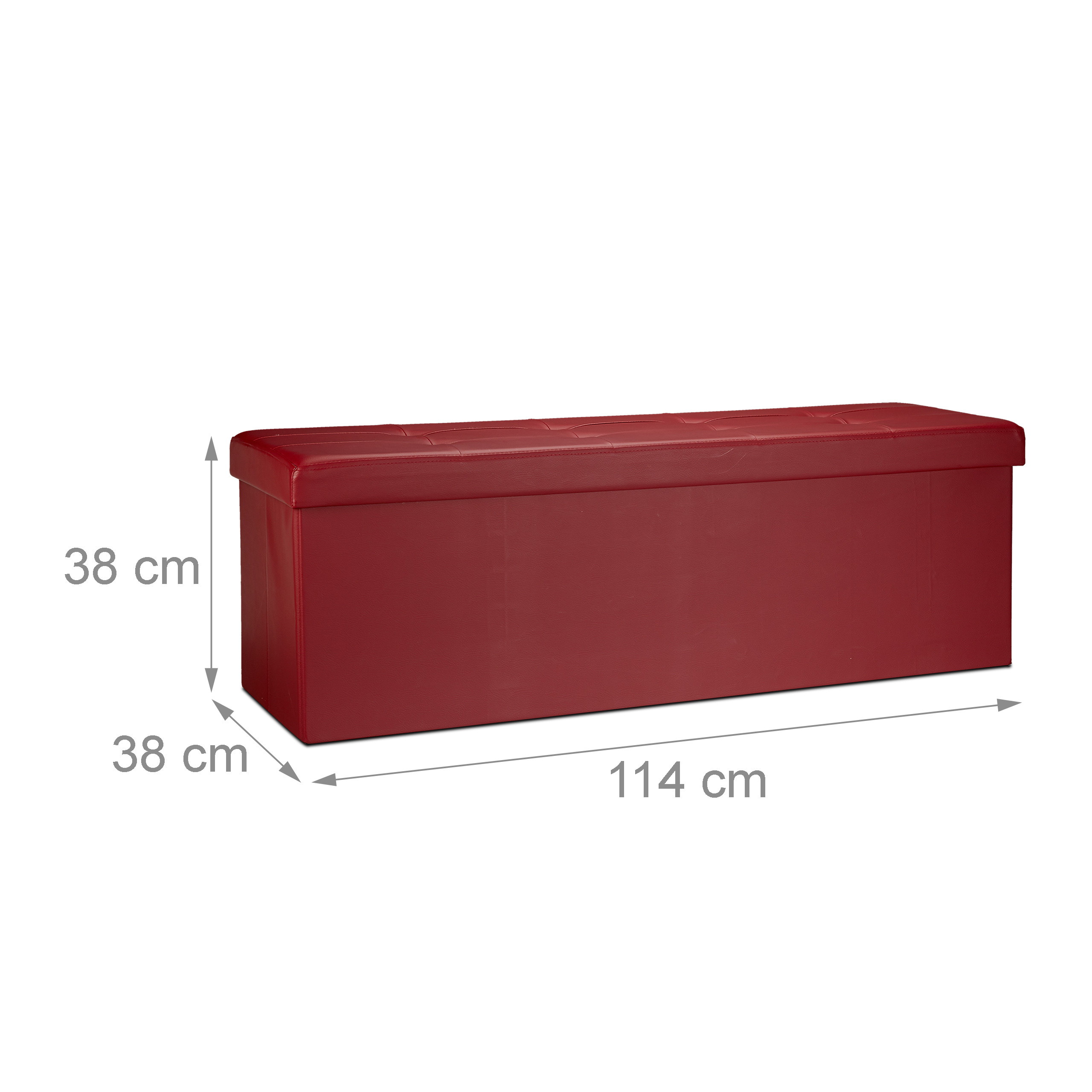 Banco plegable puff elegante 140 L 300 kg banco de almacenamiento puff plegable - Imagen 64 de 69