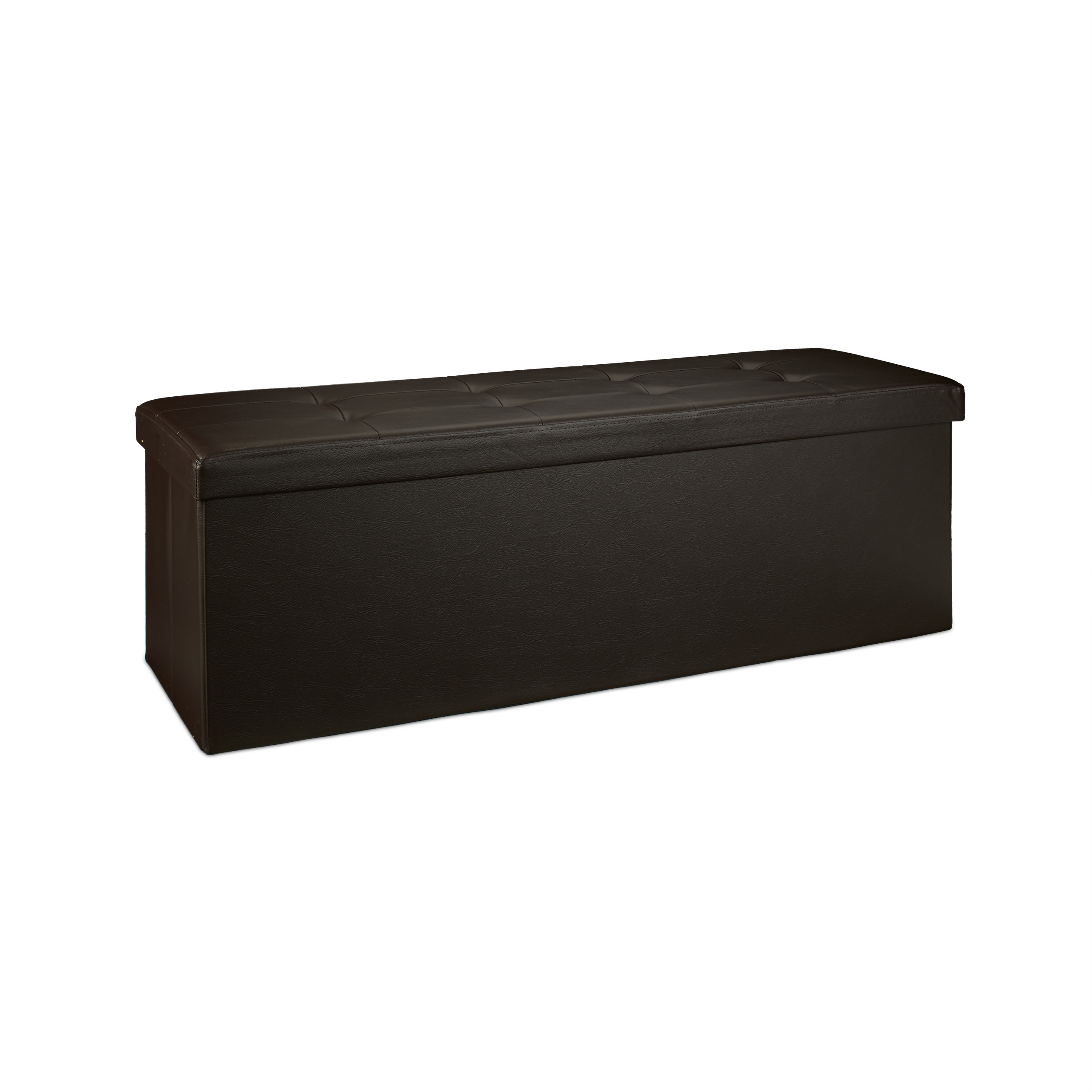 Banco plegable puff elegante 140 L 300 kg banco de almacenamiento puff plegable - Imagen 24 de 69