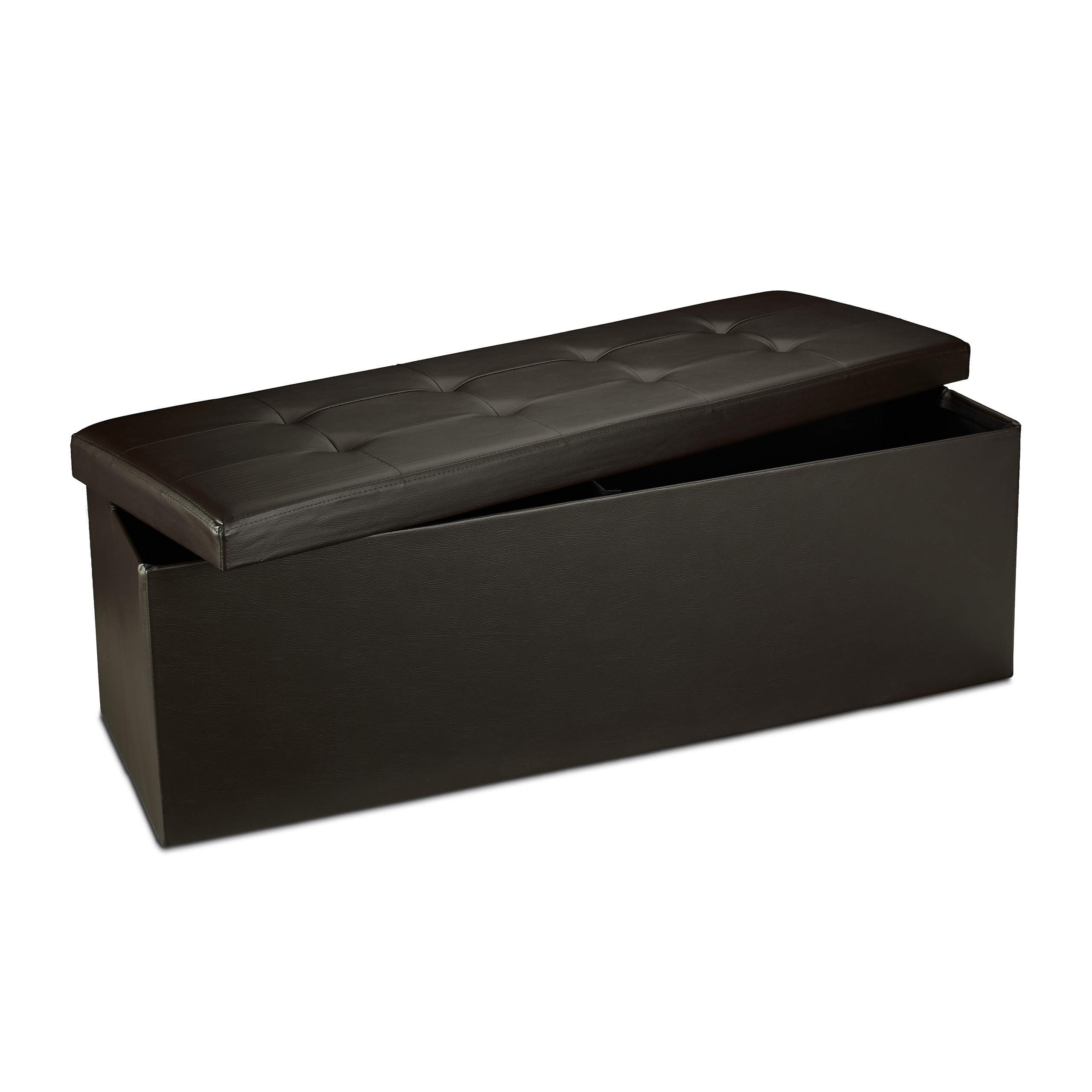 Banco plegable puff elegante 140 L 300 kg banco de almacenamiento puff plegable - Imagen 18 de 69