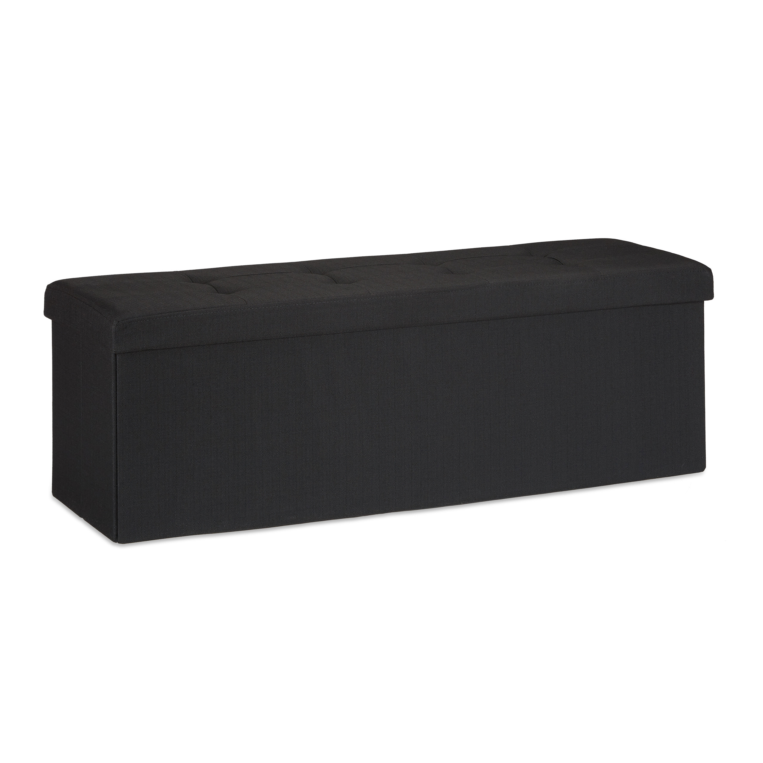 Baul almacenamiento puff decorativo arcón infantil 140 L baúl plegable acolchado - Imagen 43 de 59