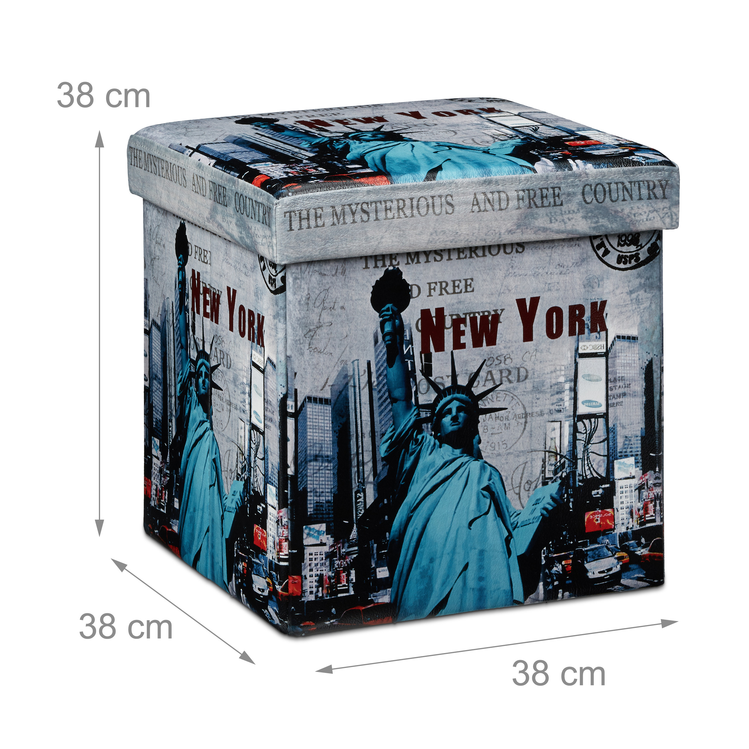 Taburete plegable baúl Banco de almacenamiento 40 L 2,5 Kg Taburete baúl - Imagen 34 de 92