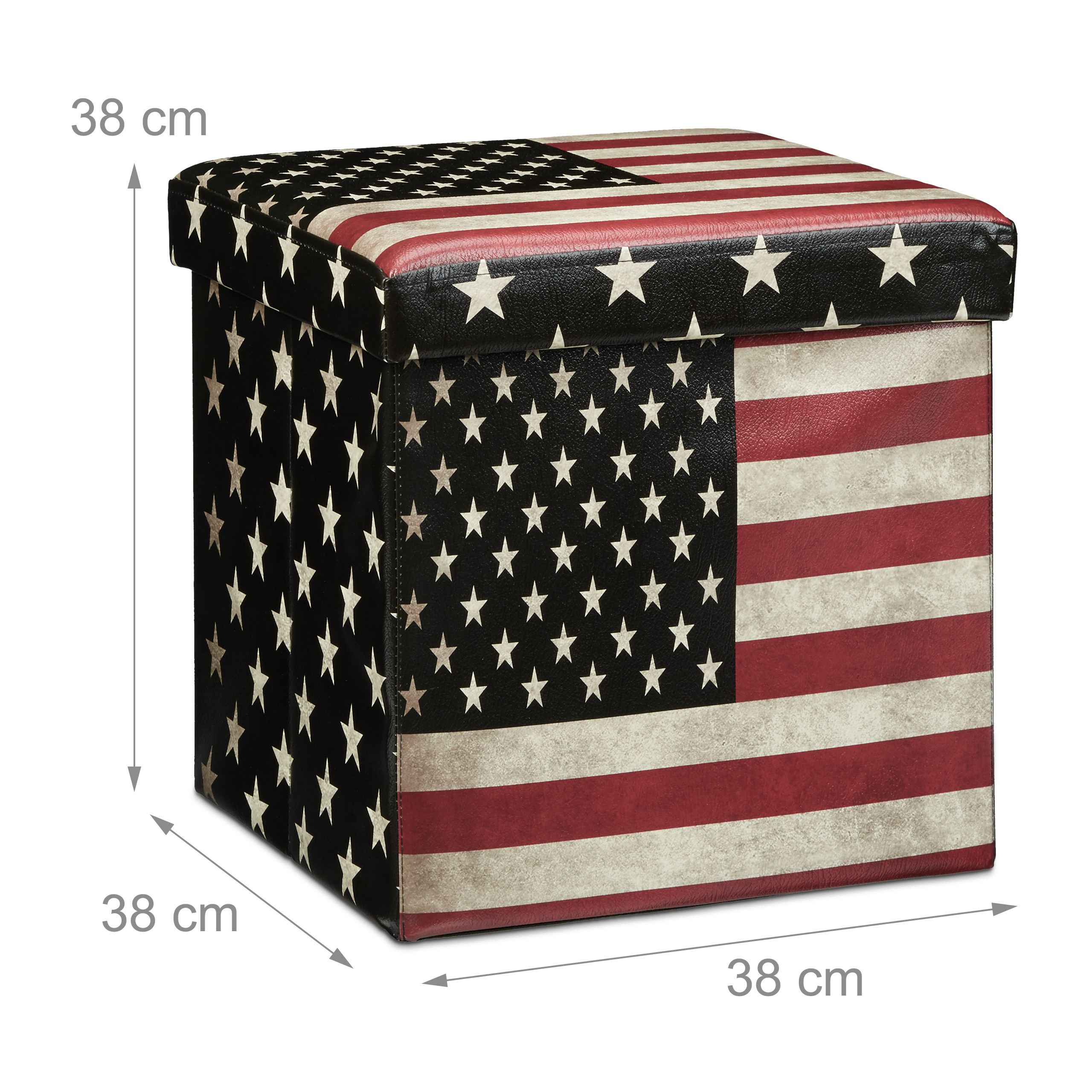 Taburete plegable baúl Banco de almacenamiento 40 L 2,5 Kg Taburete baúl - Imagen 23 de 92