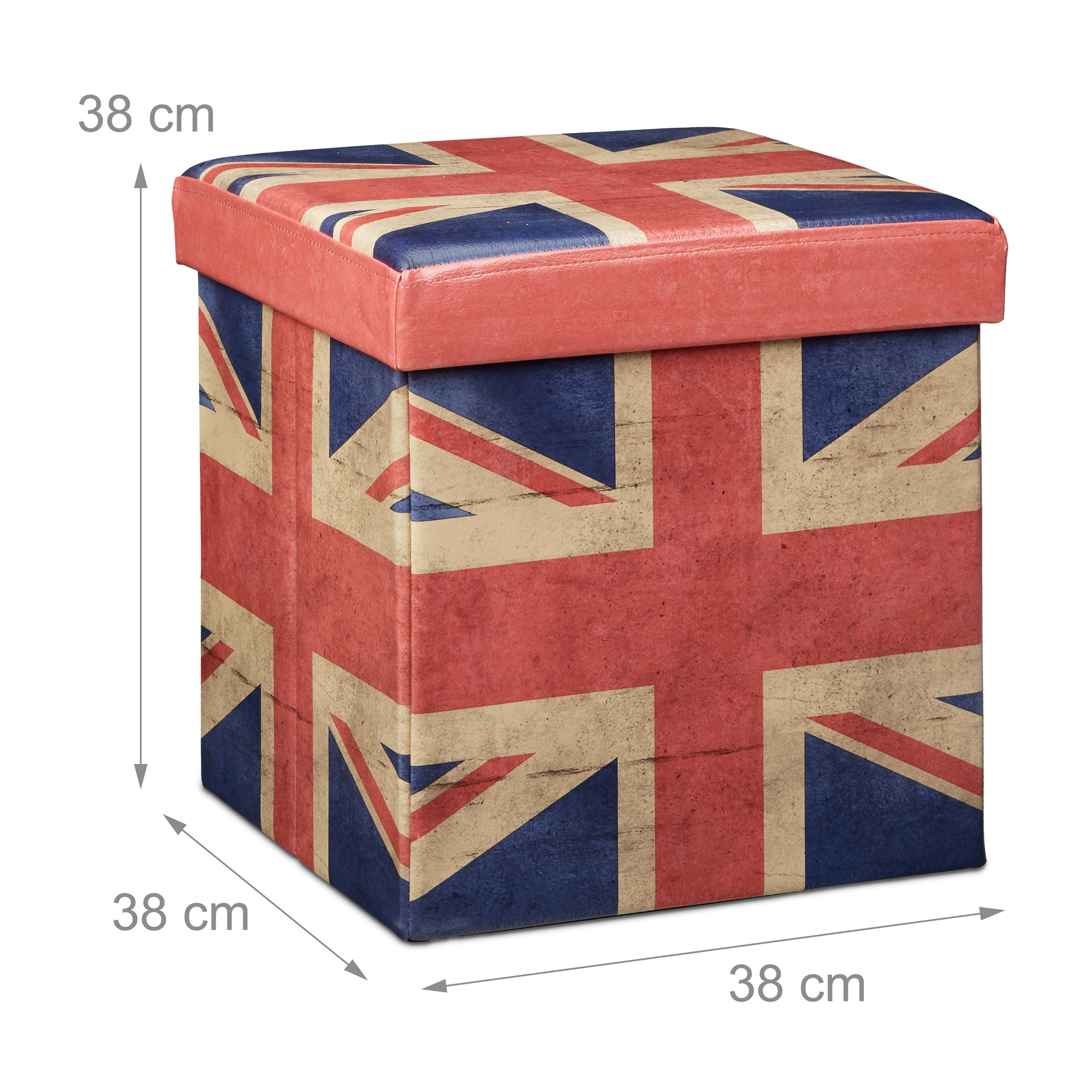 Taburete plegable baúl Banco de almacenamiento 40 L 2,5 Kg Taburete baúl - Imagen 85 de 92