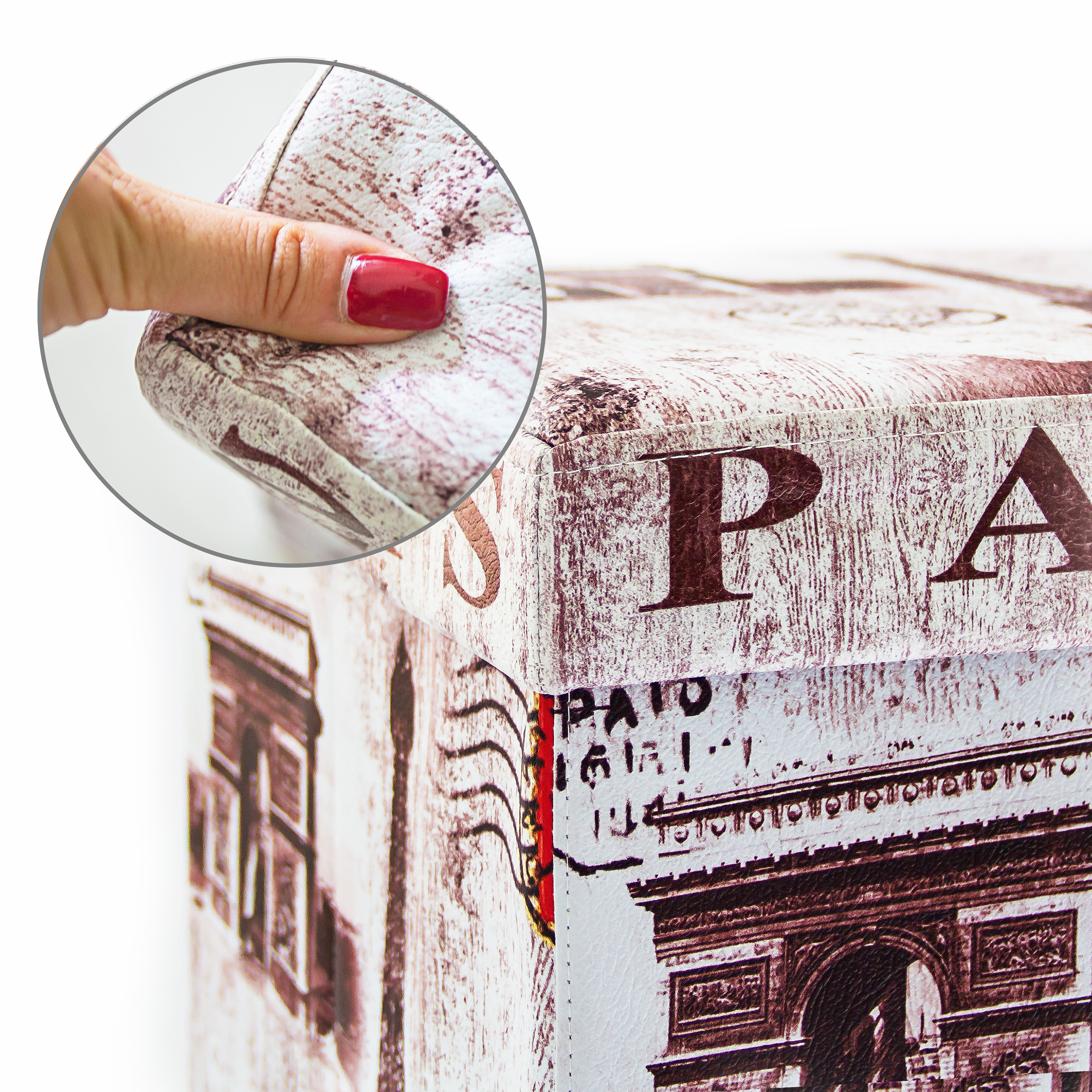 Taburete plegable baúl Banco de almacenamiento 40 L 2,5 Kg Taburete baúl - Imagen 78 de 92