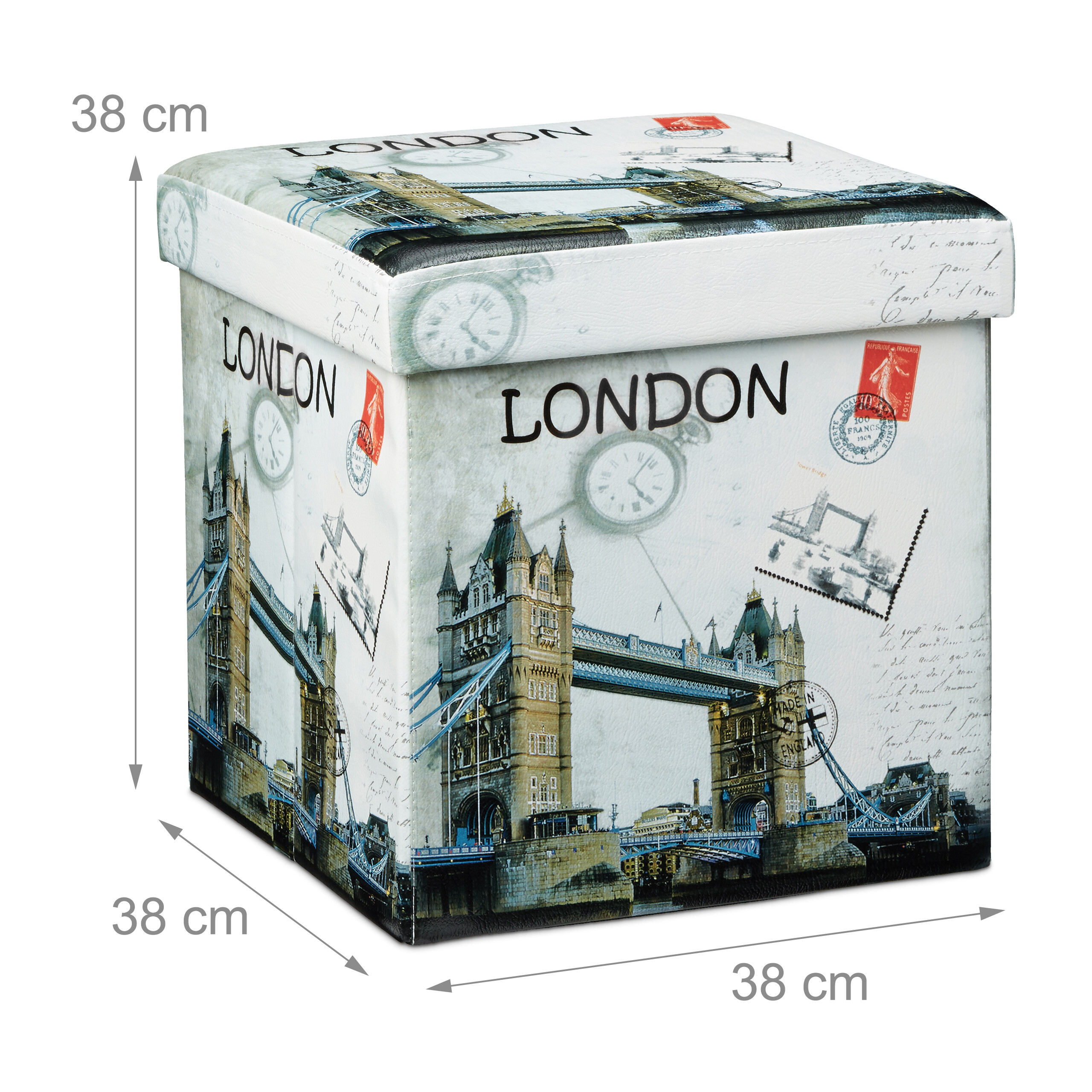 Taburete plegable baúl Banco de almacenamiento 40 L 2,5 Kg Taburete baúl - Imagen 63 de 92