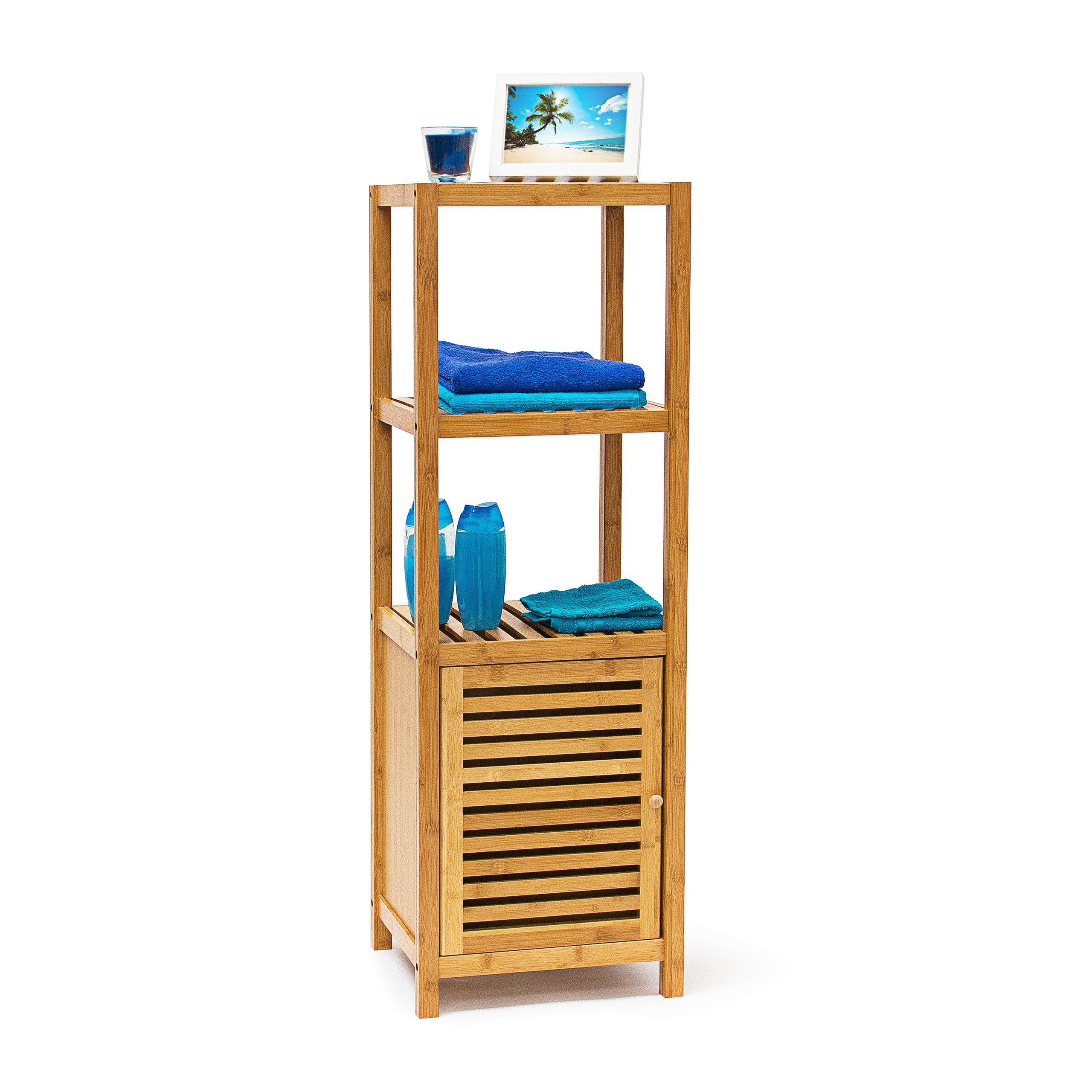 Estantería baño librería escandinava resistente fácil montaje Mueble de baño - Imagen 11 de 24