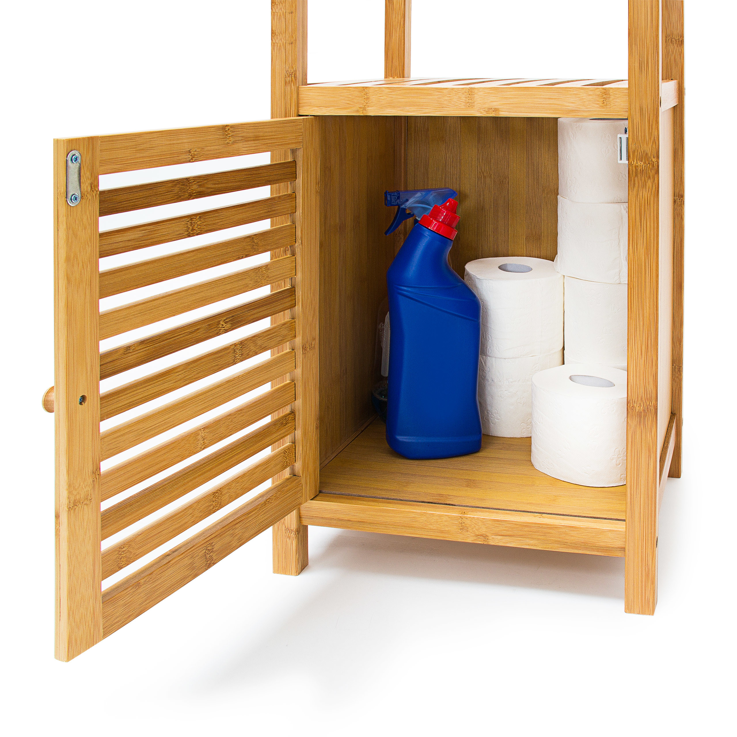 Estantería baño librería escandinava resistente fácil montaje Mueble de baño - Imagen 7 de 24