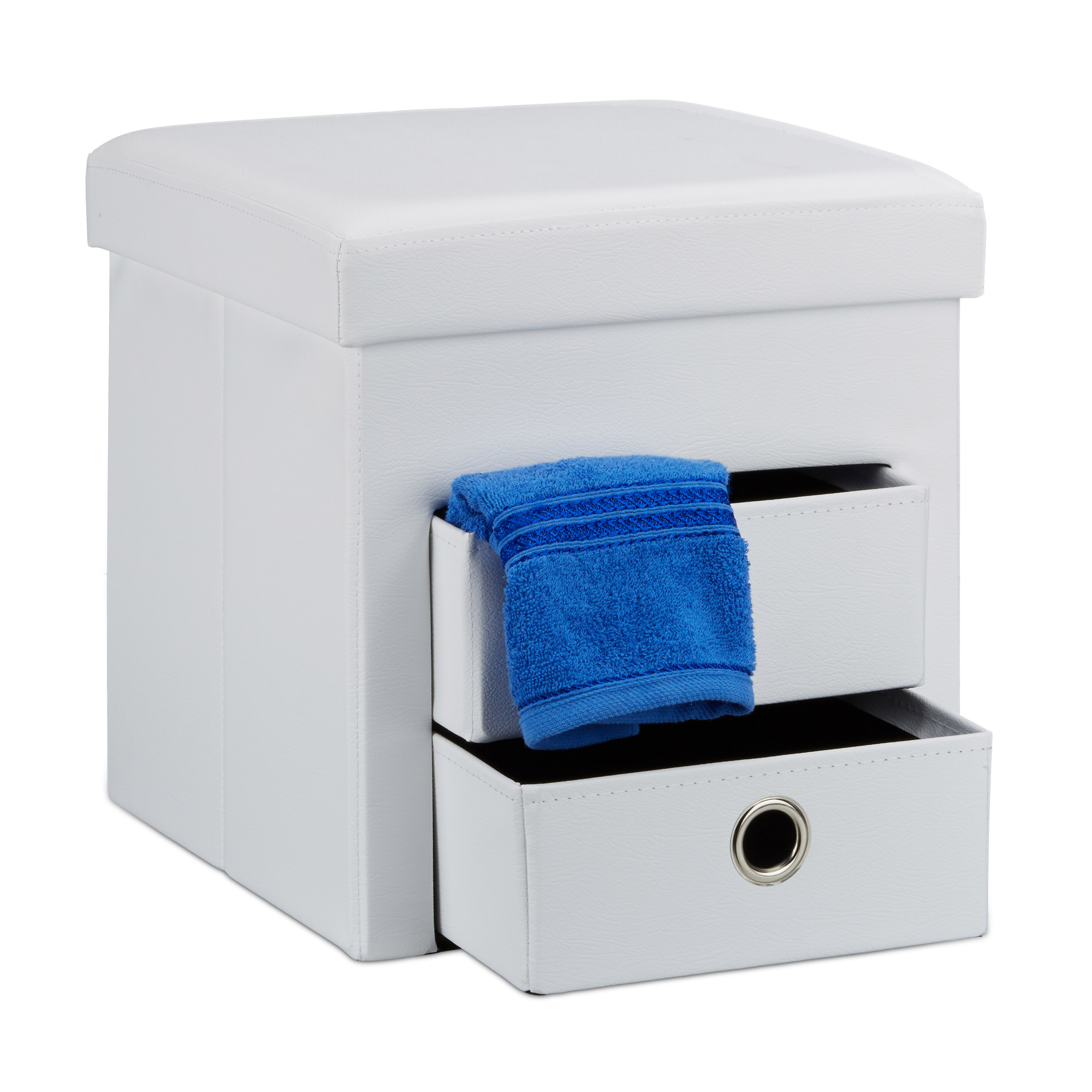 Banco plegable baúl decorativo 40 L 4 Kg banco de almacenamiento mueble plegable - Imagen 17 de 26