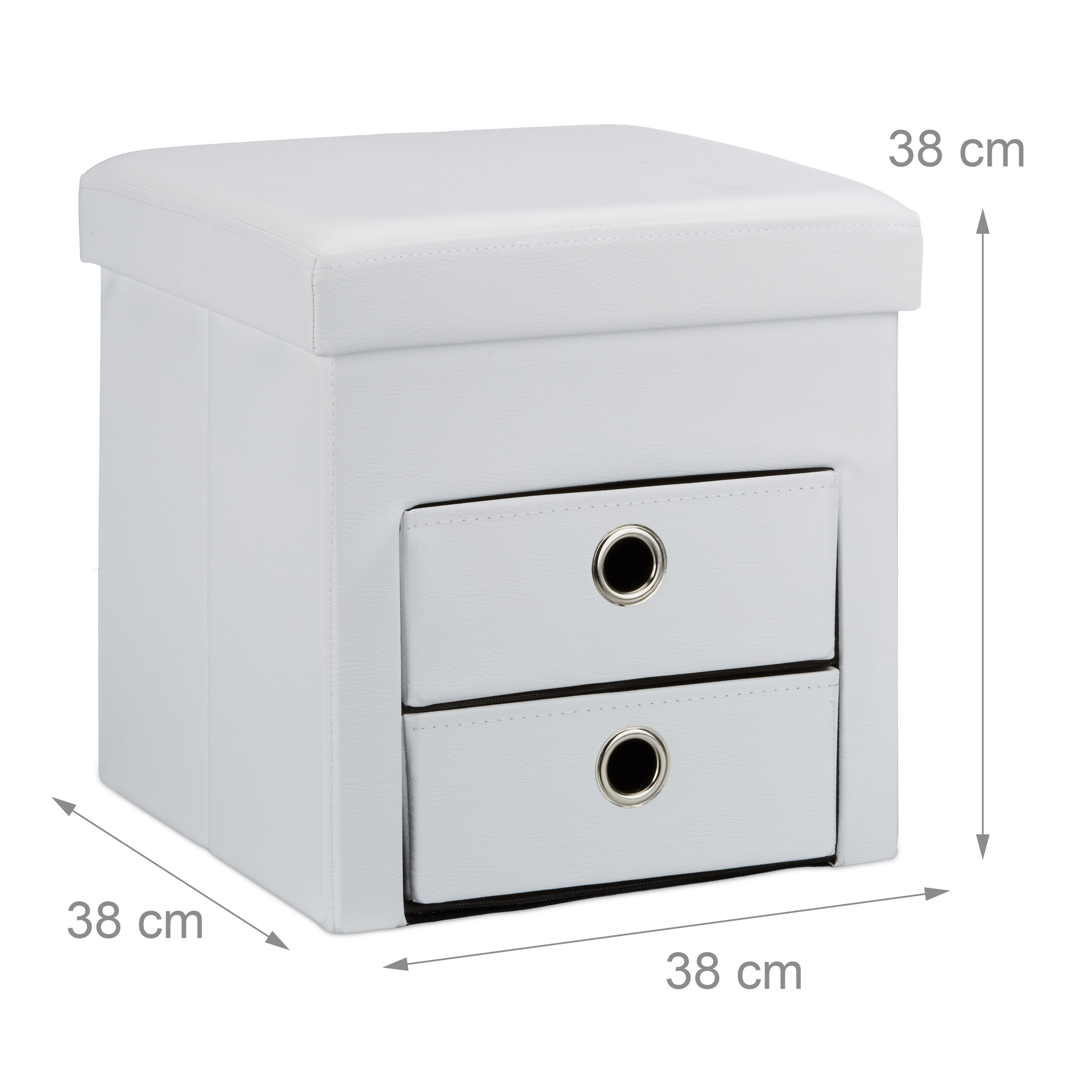 Banco plegable baúl decorativo 40 L 4 Kg banco de almacenamiento mueble plegable - Imagen 19 de 26