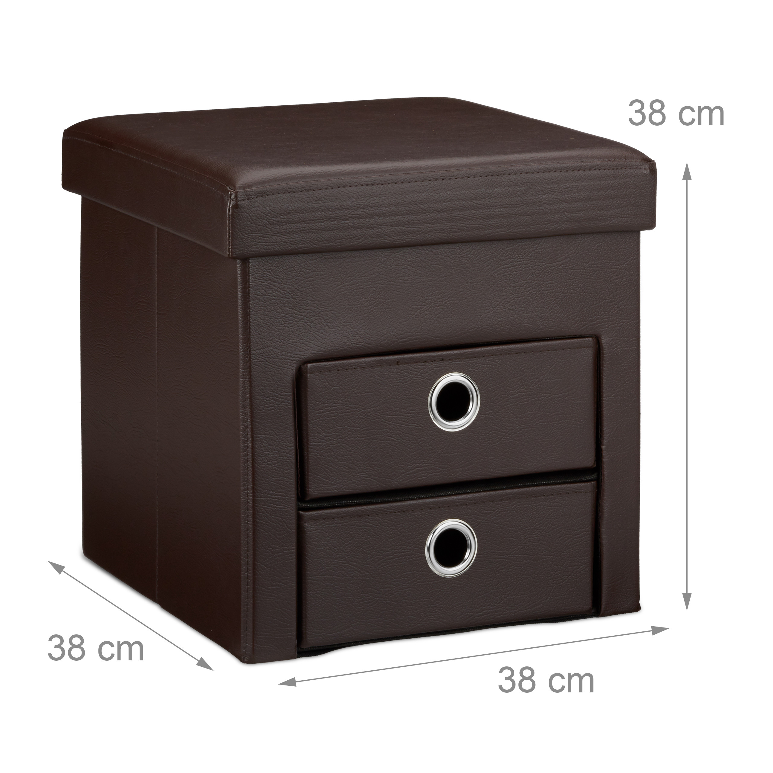 Banco plegable baúl decorativo 40 L 4 Kg banco de almacenamiento mueble plegable - Imagen 13 de 26