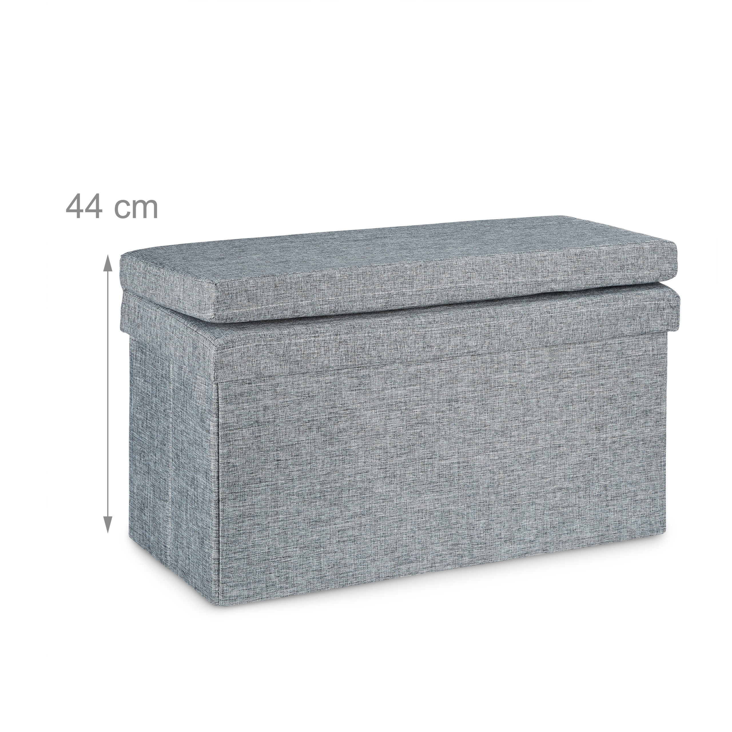 Baul almacenamiento taburete plegable puff organizador 77 L 9 kg ligero - Imagen 8 de 24