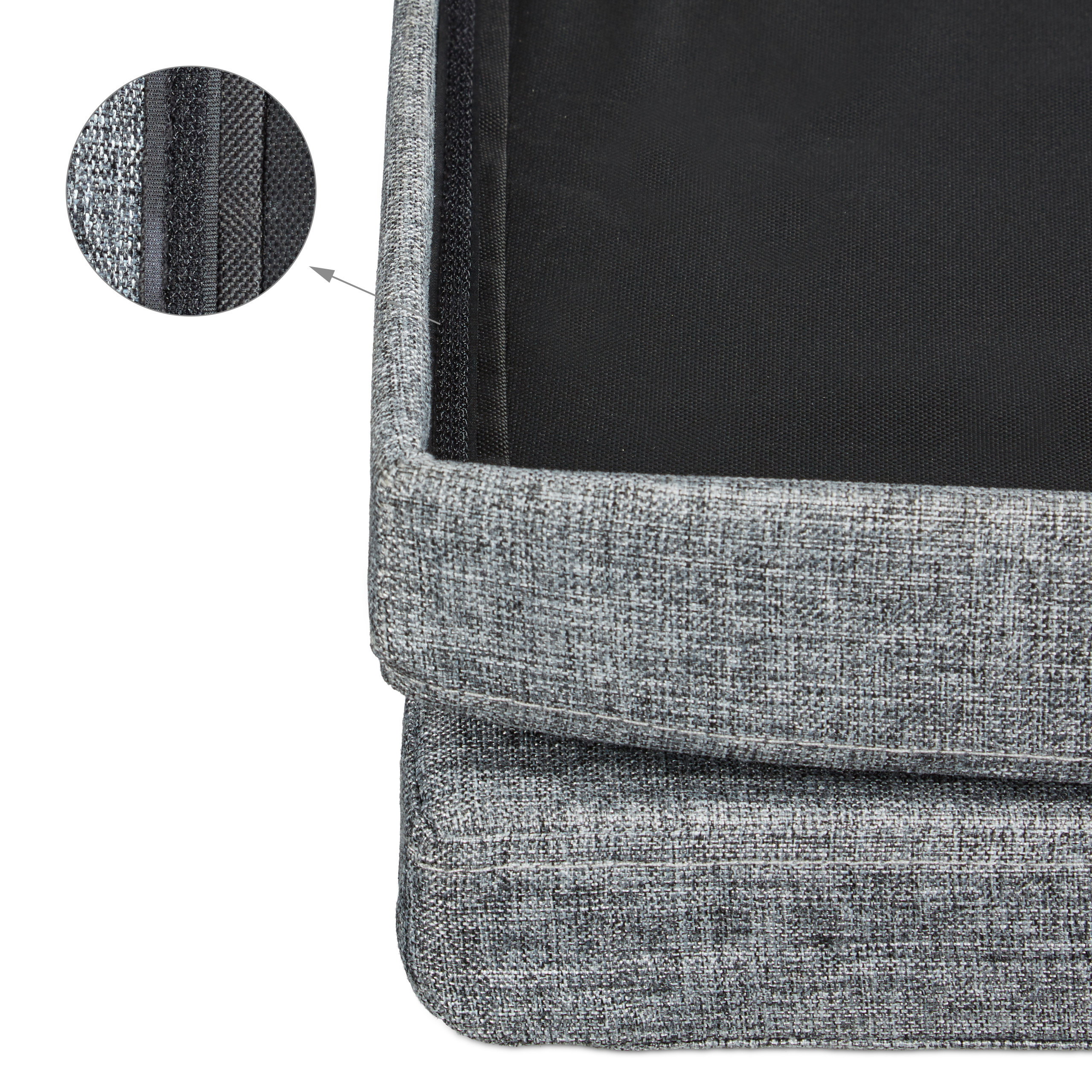 Baul almacenamiento taburete plegable puff organizador 77 L 9 kg ligero - Imagen 11 de 24