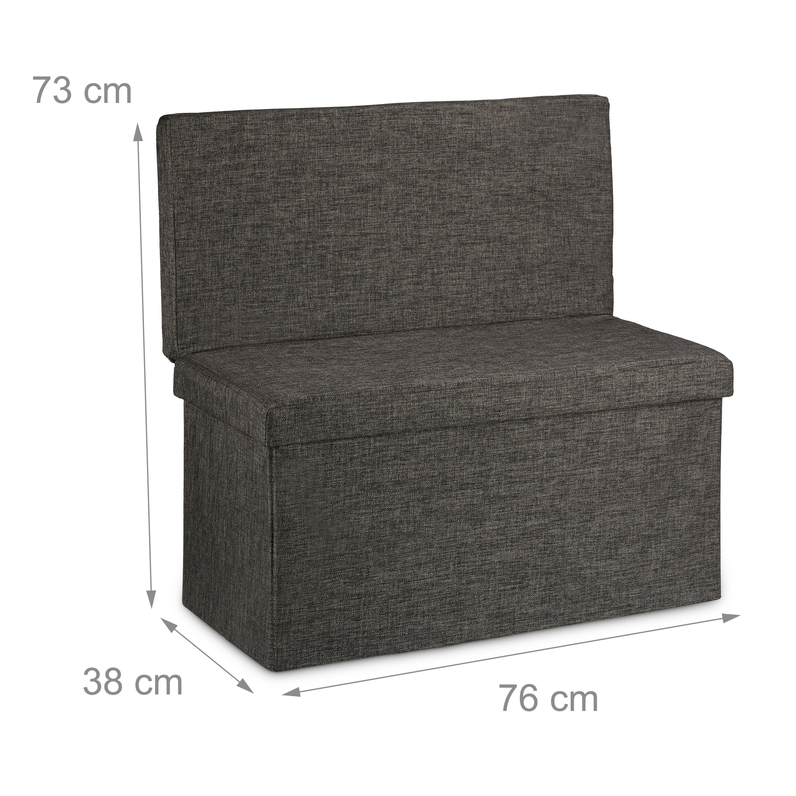 Baul almacenamiento taburete plegable puff organizador 77 L 9 kg ligero - Imagen 17 de 24