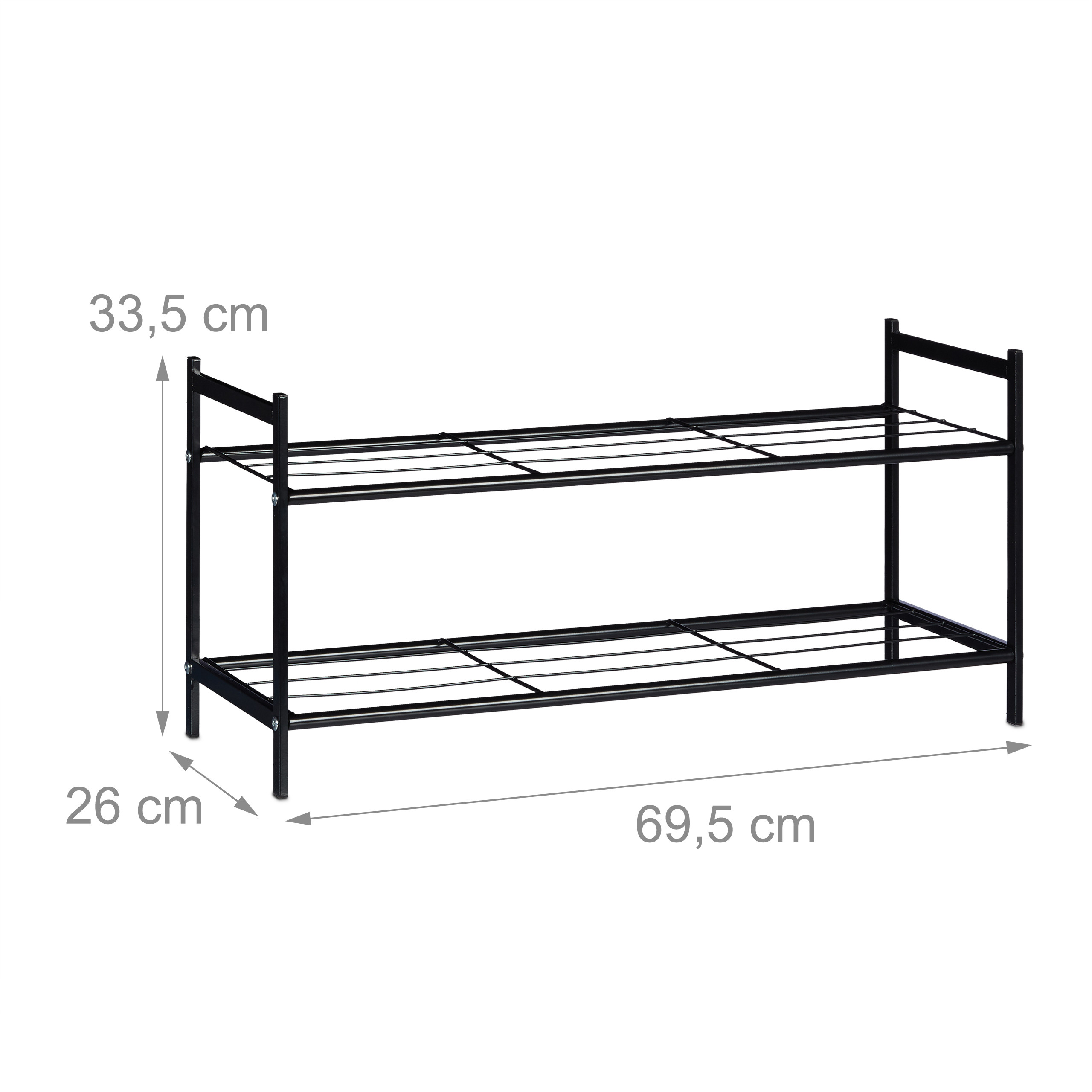 Zapatero metalico estante para calzado ligero 2 niveles zapatero organizador - Imagen 41 de 45