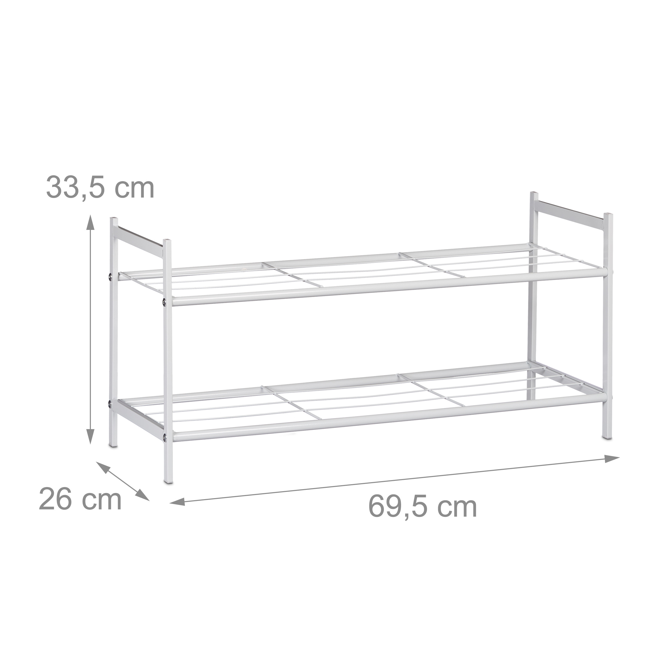 Zapatero metalico estante para calzado ligero 2 niveles zapatero organizador - Imagen 33 de 45