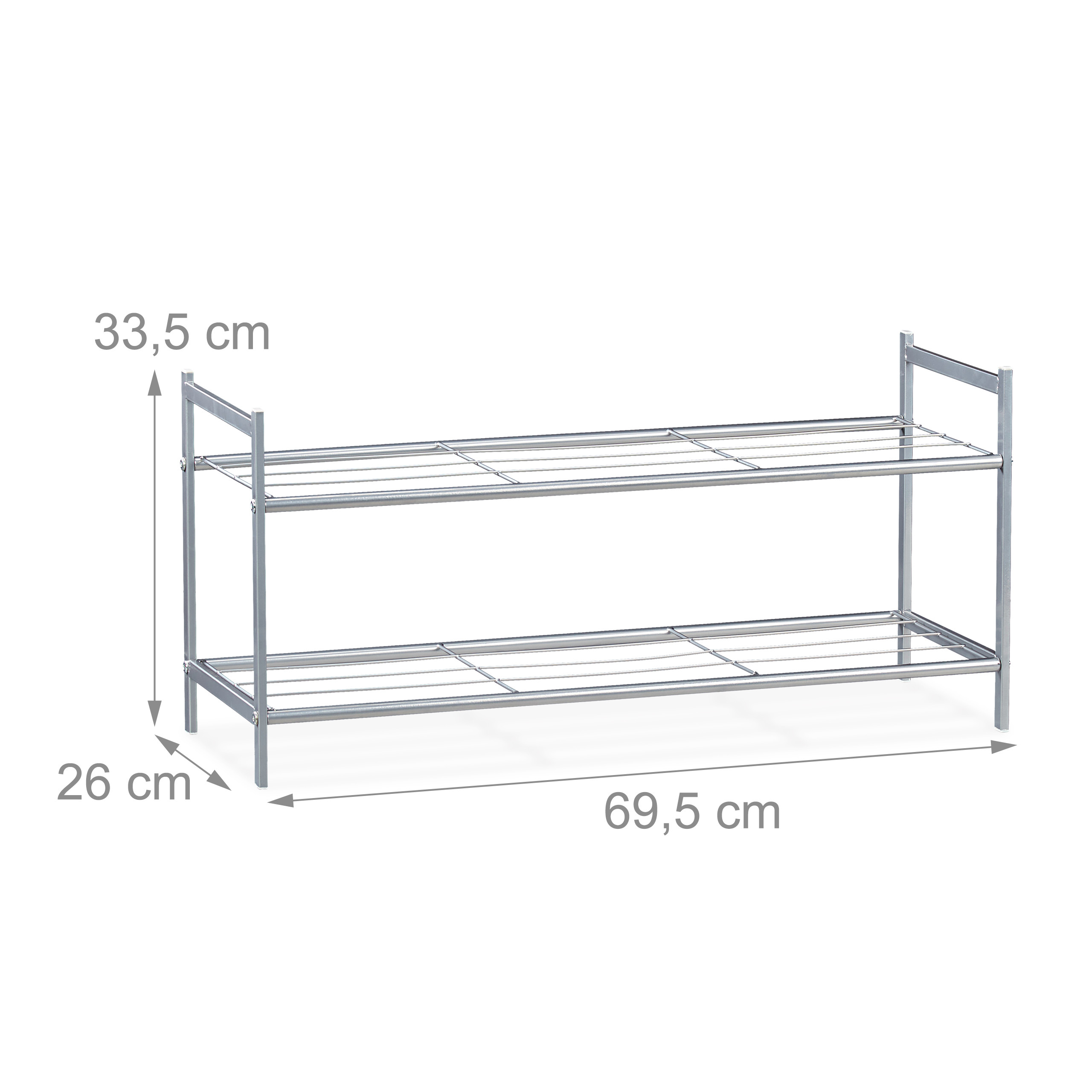 Zapatero metalico estante para calzado ligero 2 niveles zapatero organizador - Imagen 25 de 45