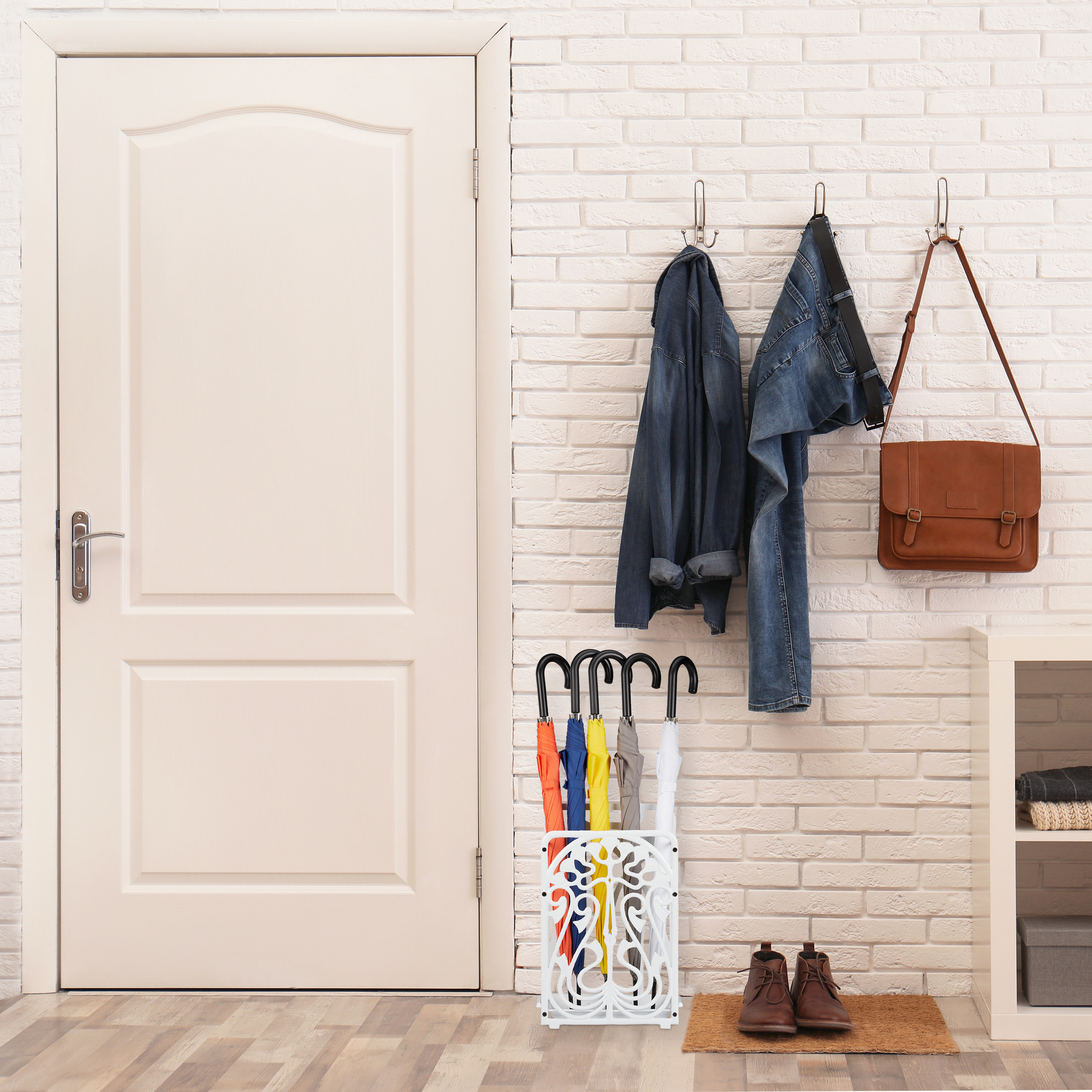 Porte-parapluies En Fonte Lourd Amovible - Vintage élégant - 6.1 Kg - Relaxdays