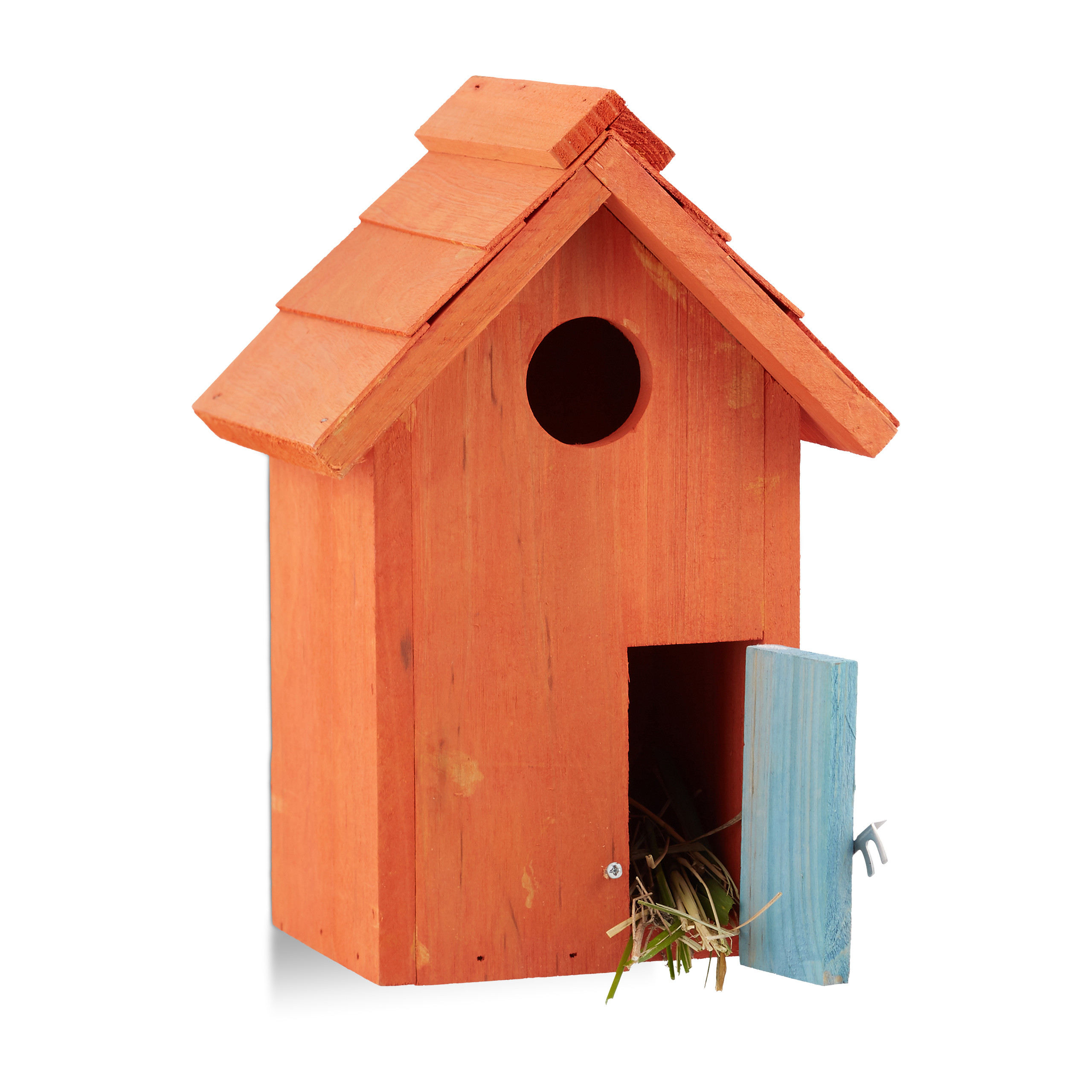 Nistkasten Vogelhäuschen aus Holz Brutkasten mit Tür Vogelhaus im Shabby-Look