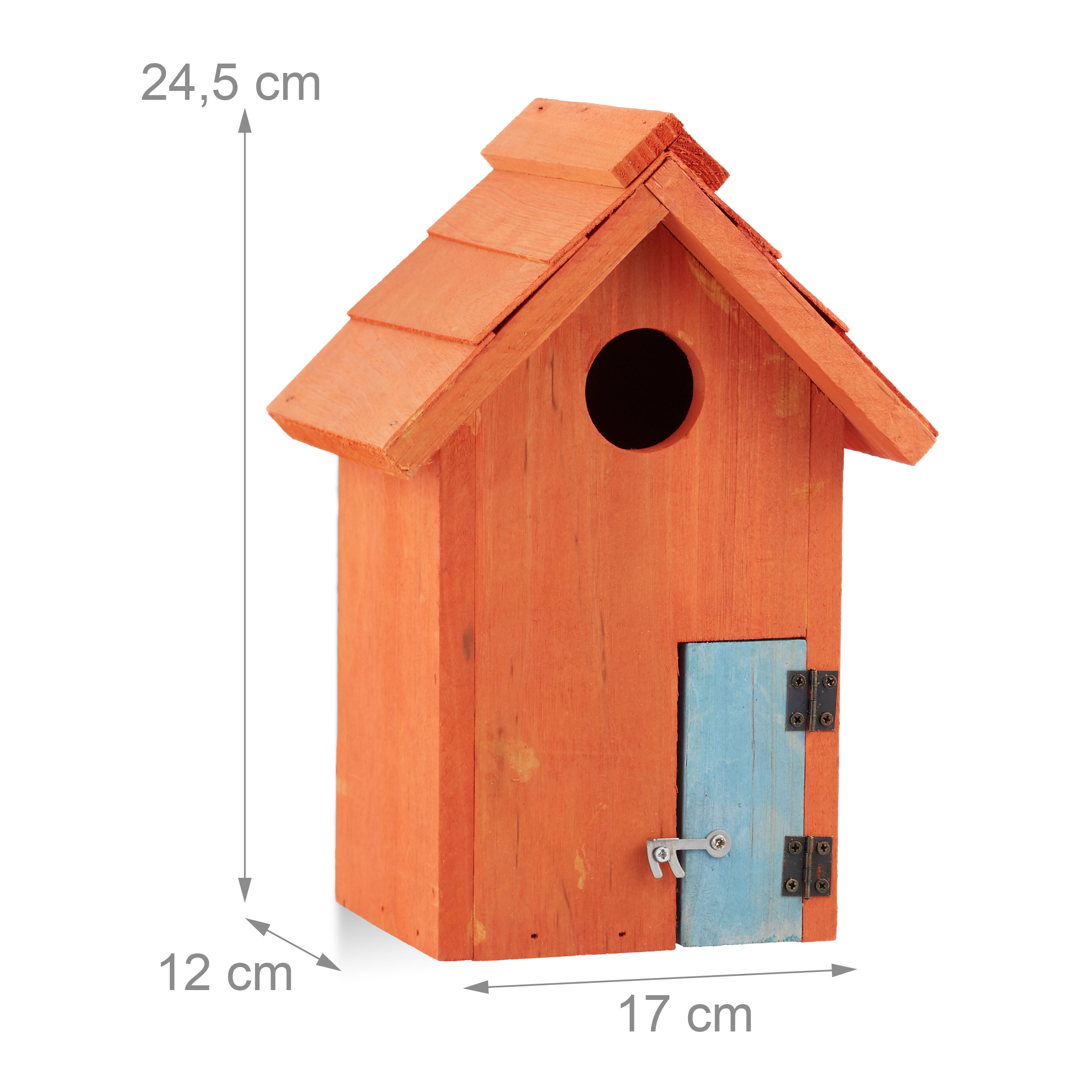 Nistkasten Vogelhäuschen aus Holz Brutkasten mit Tür Vogelhaus im Shabby-Look