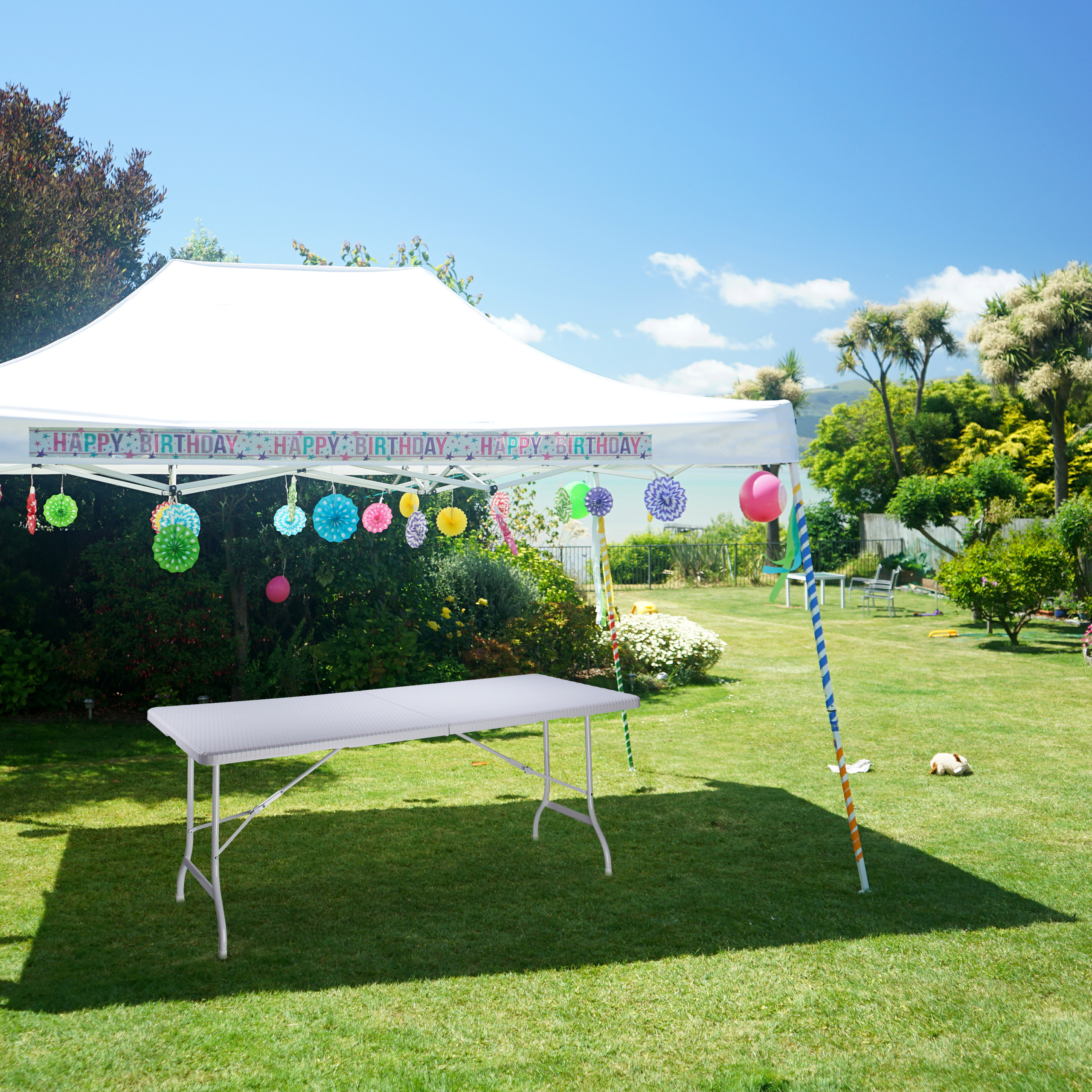 Gartentisch klappbar Faltbarer Esstisch witterungsbeständig leicht Camping Tisch