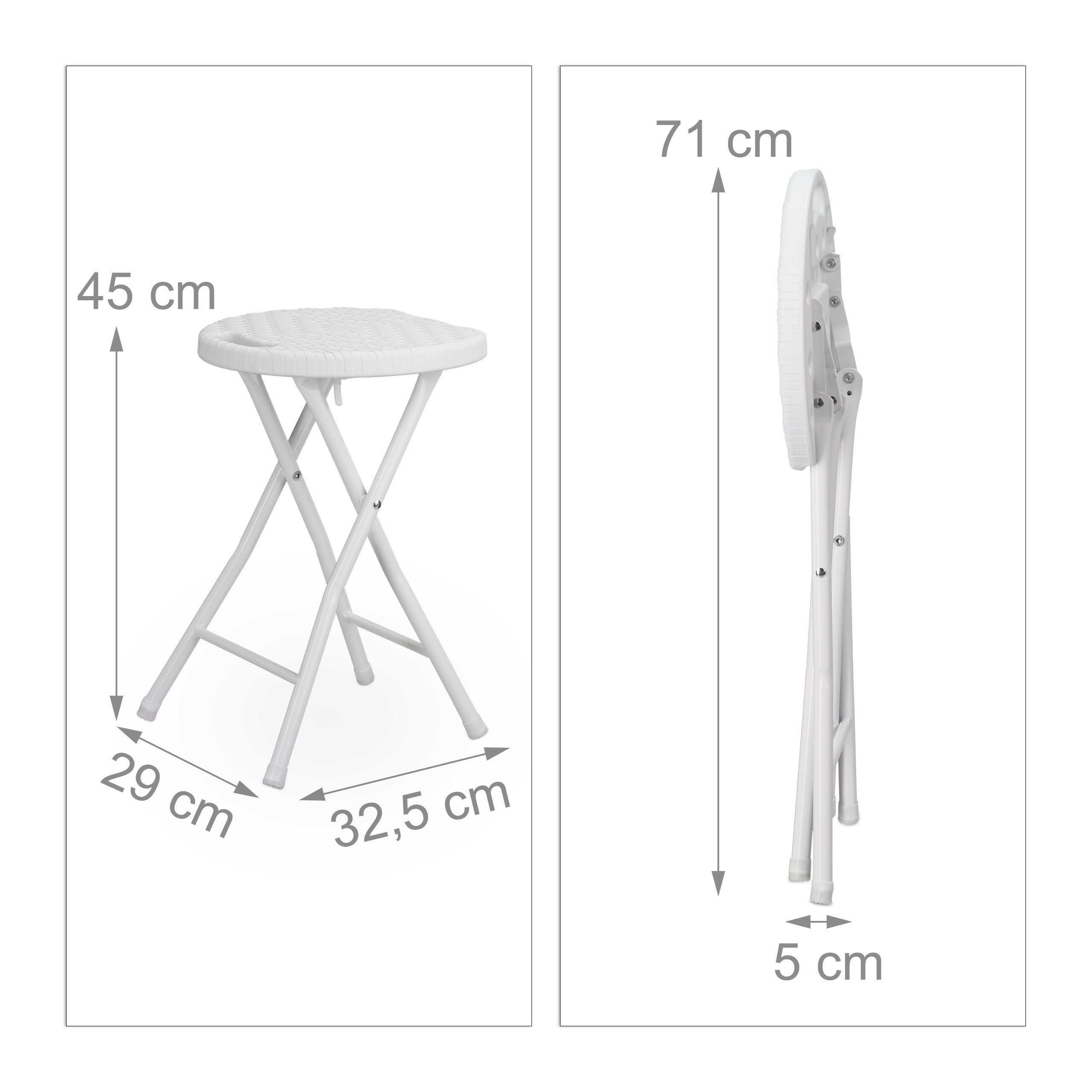Taburete plegable banquillo exterior silla de camping ligero fácil limpieza - Imagen 15 de 27