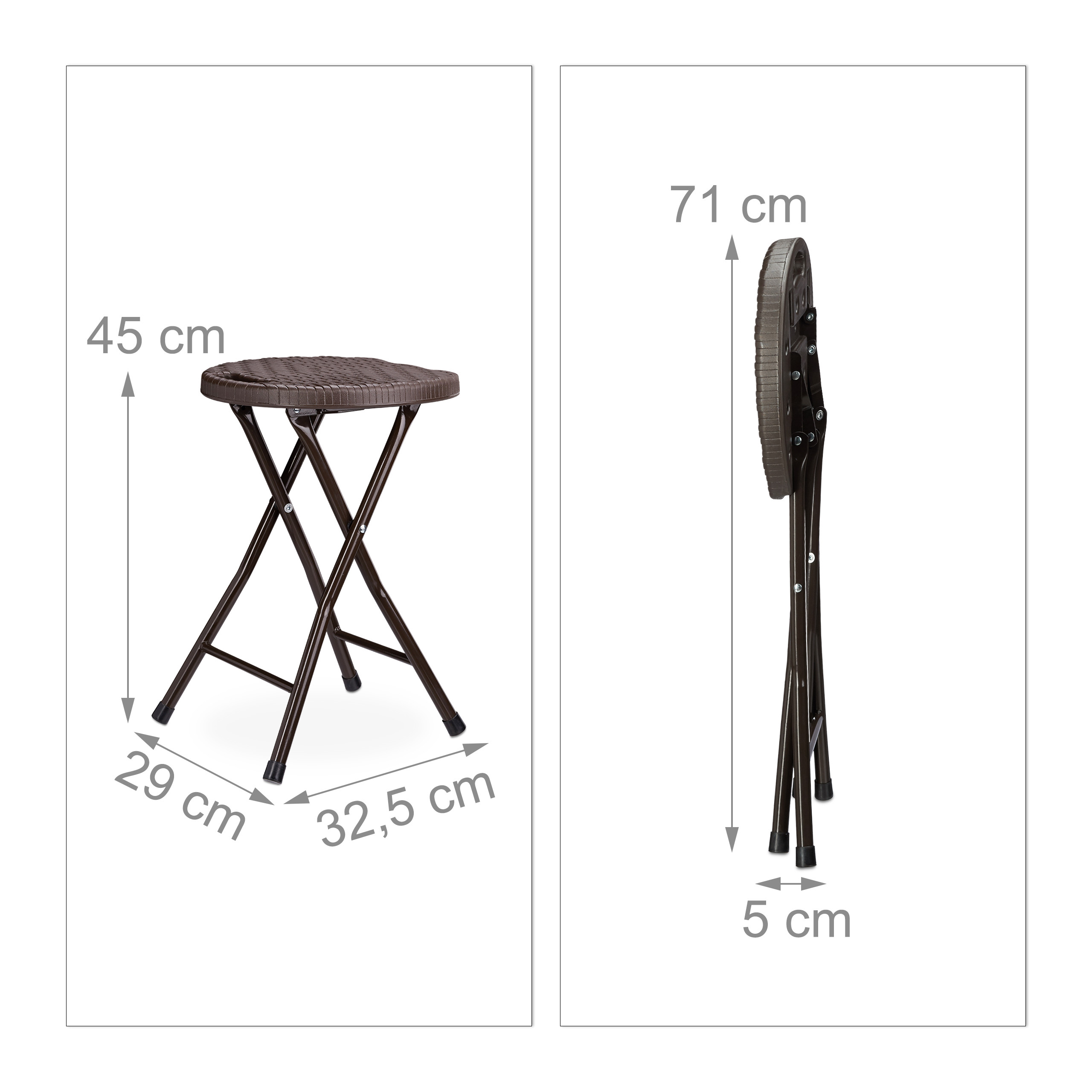 Taburete plegable banquillo exterior silla de camping ligero fácil limpieza - Imagen 7 de 27