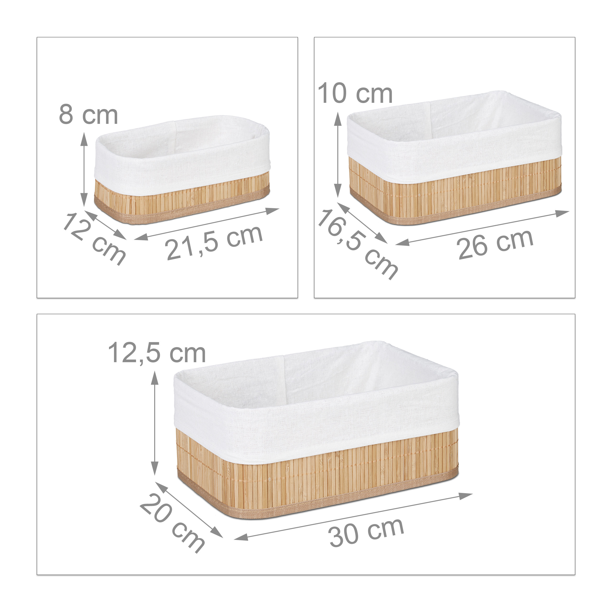 Cesto Portaoggetti Impilabile In Bambù Con Coperchio - Design A Reticolo Per Cucina, Dispensa E Frutta - 4