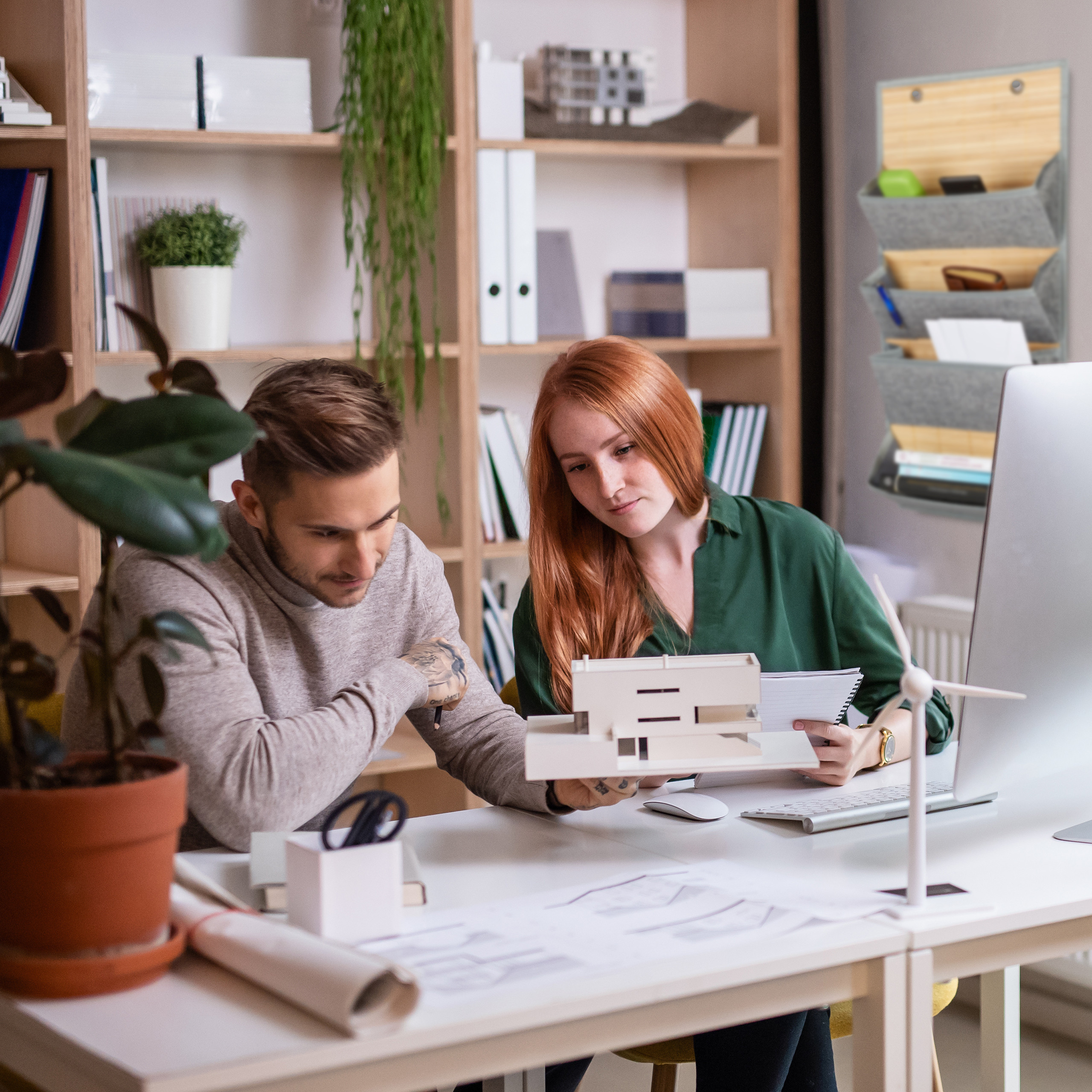 Organizer Scrivania In Legno Di Bambù | Portaoggetti Con Scomparti | Design Moderno | Colore Bianco | Multiuso - Foto 8