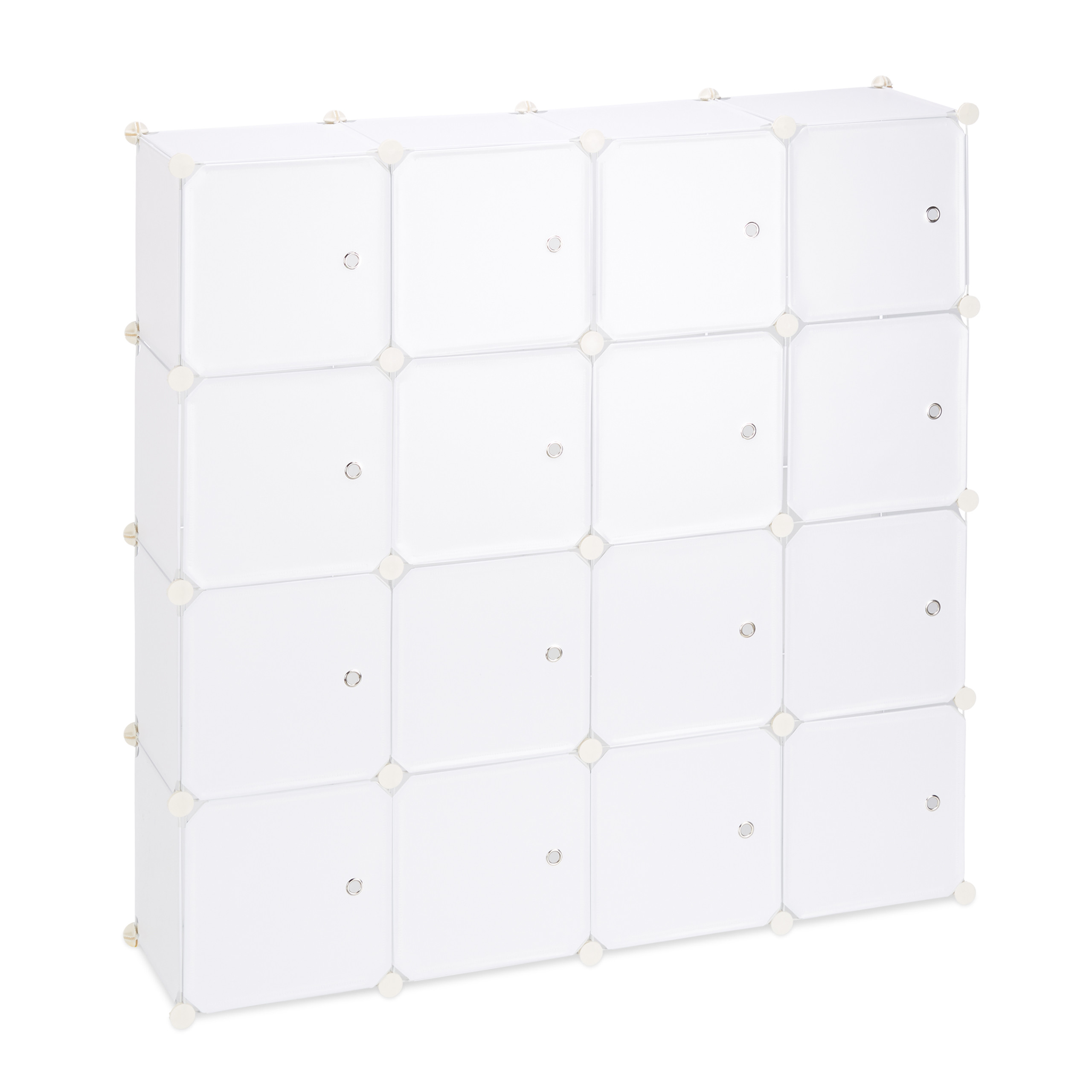 Estanteria modular de plástico mueble organizador 16 compartimentos 11 kg - Imagen 11 de 12