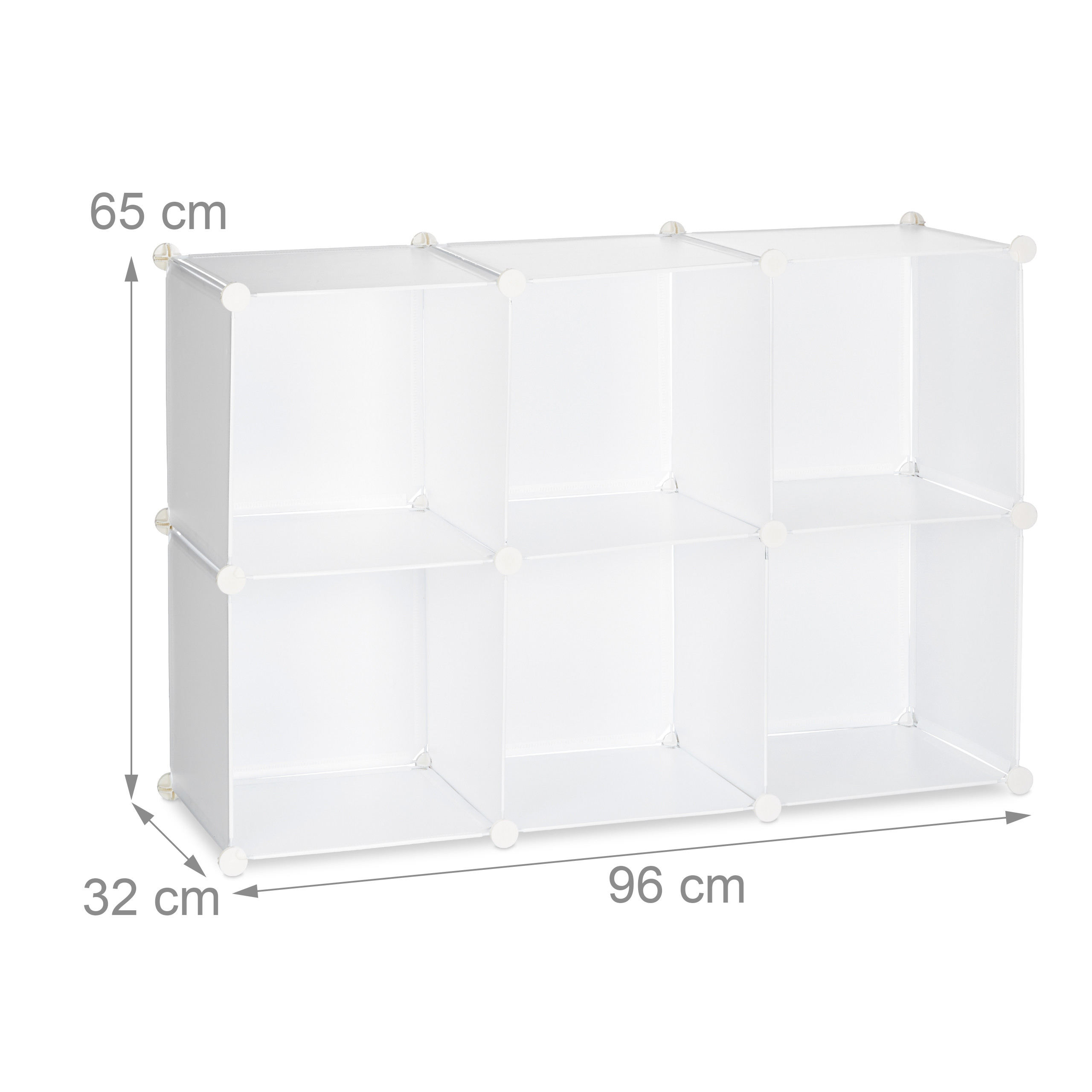 Estanteria modular con 6 compartimentos estante decorativo ligero fácil montaje - Imagen 7 de 23