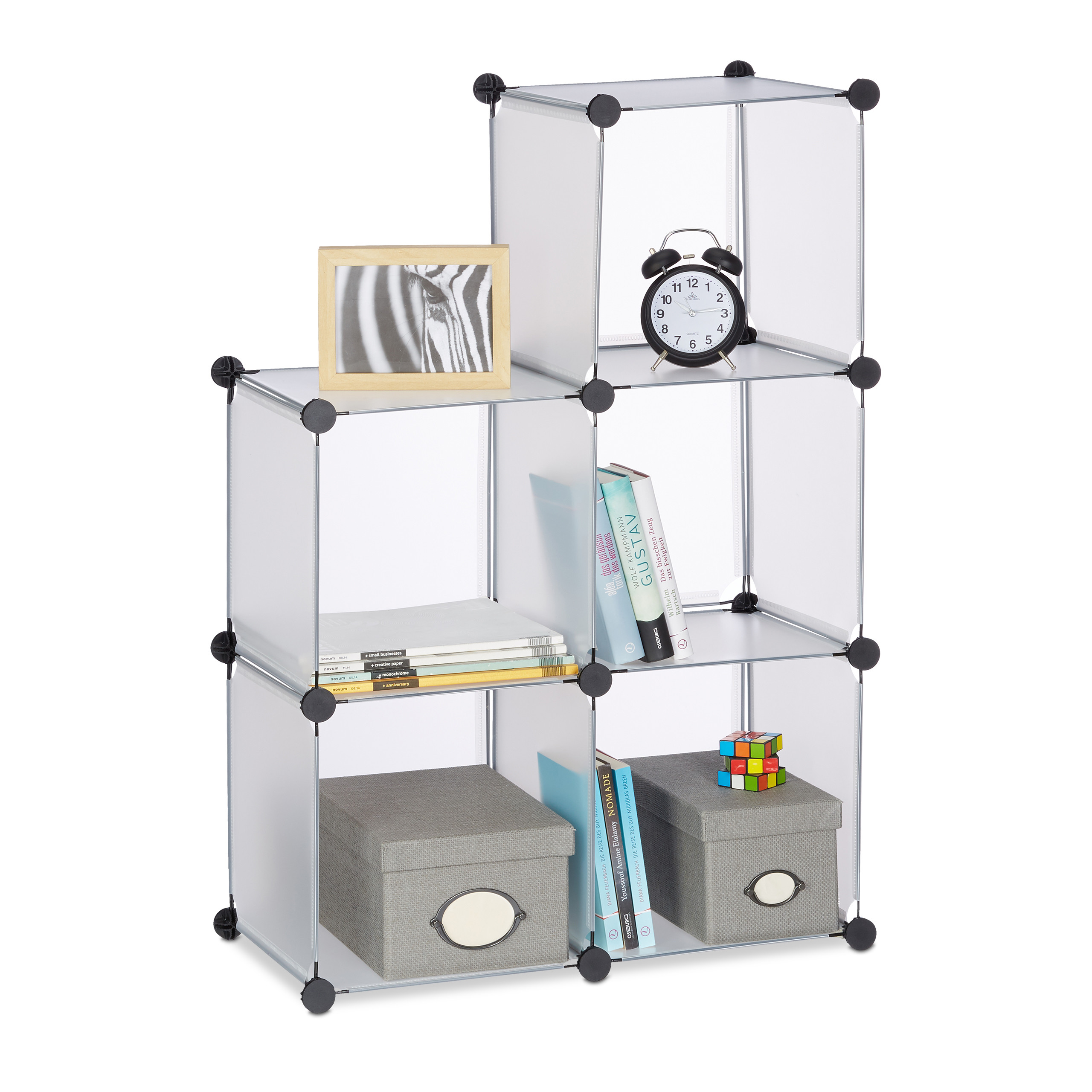 Estanteria modular con 6 compartimentos estante decorativo ligero fácil montaje - Imagen 16 de 23