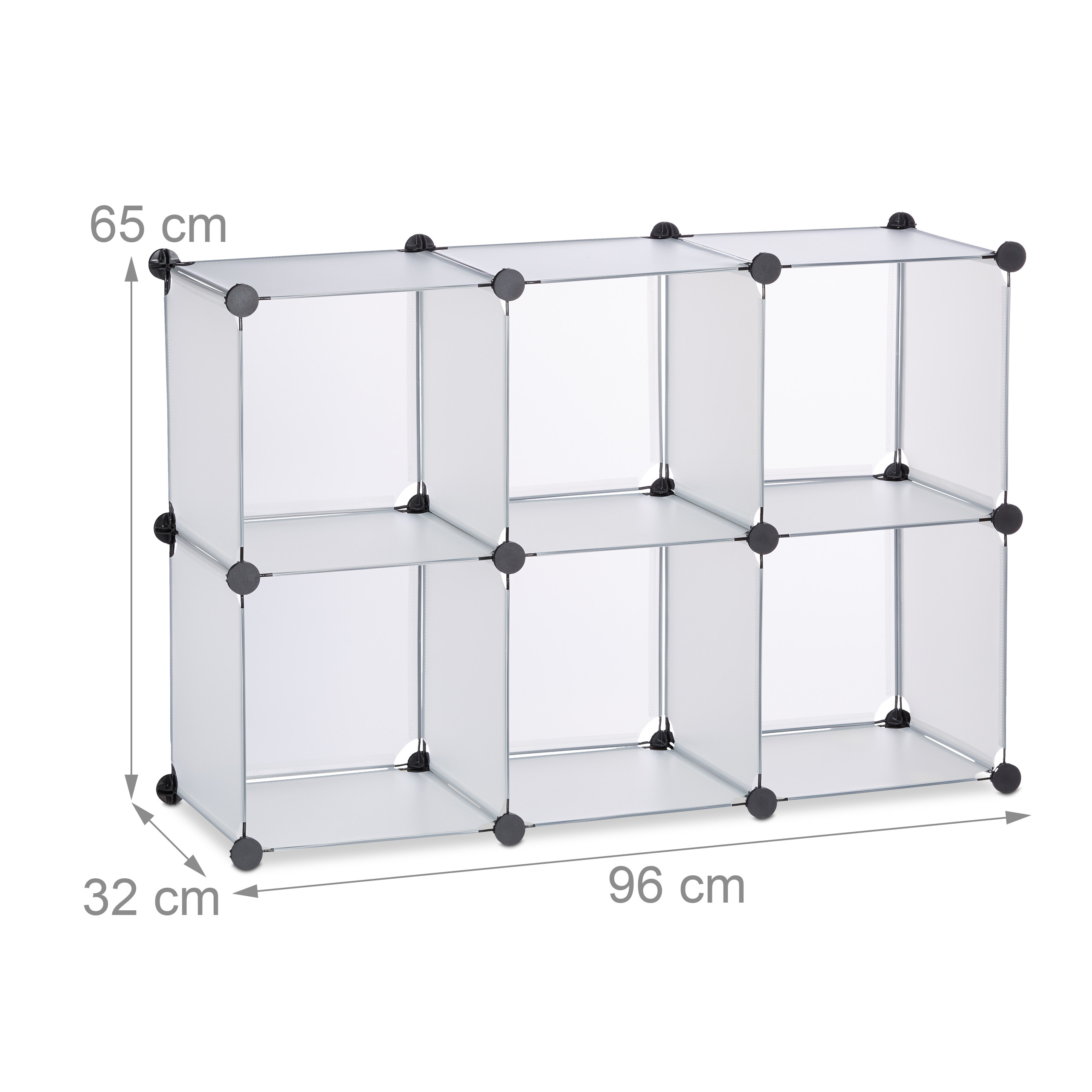Estanteria modular con 6 compartimentos estante decorativo ligero fácil montaje - Imagen 17 de 23