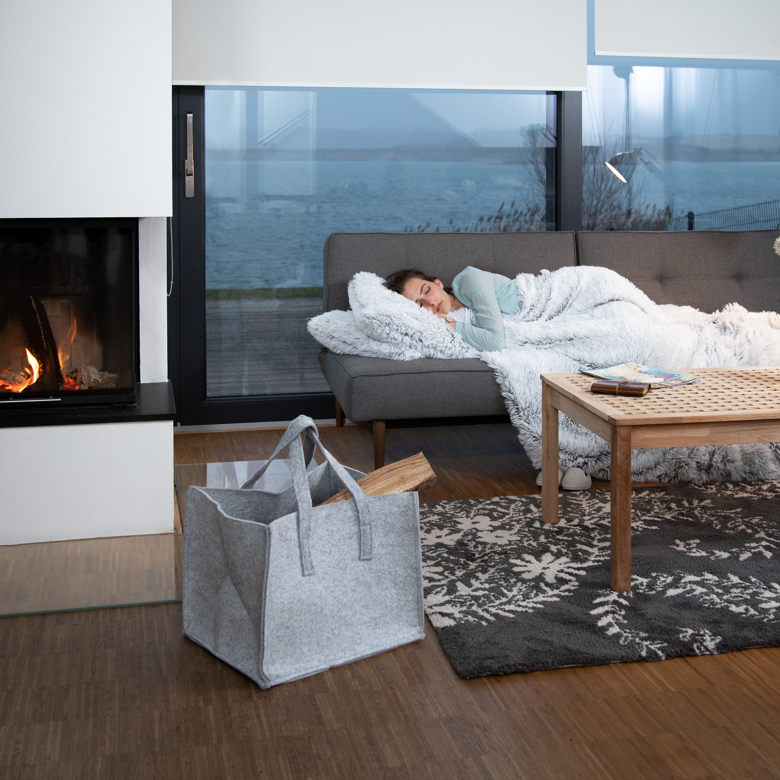 OAKAGE® Holzkorb Für Kaminholz Groß Schmutzabwei Produktbild-Vorschau 11
