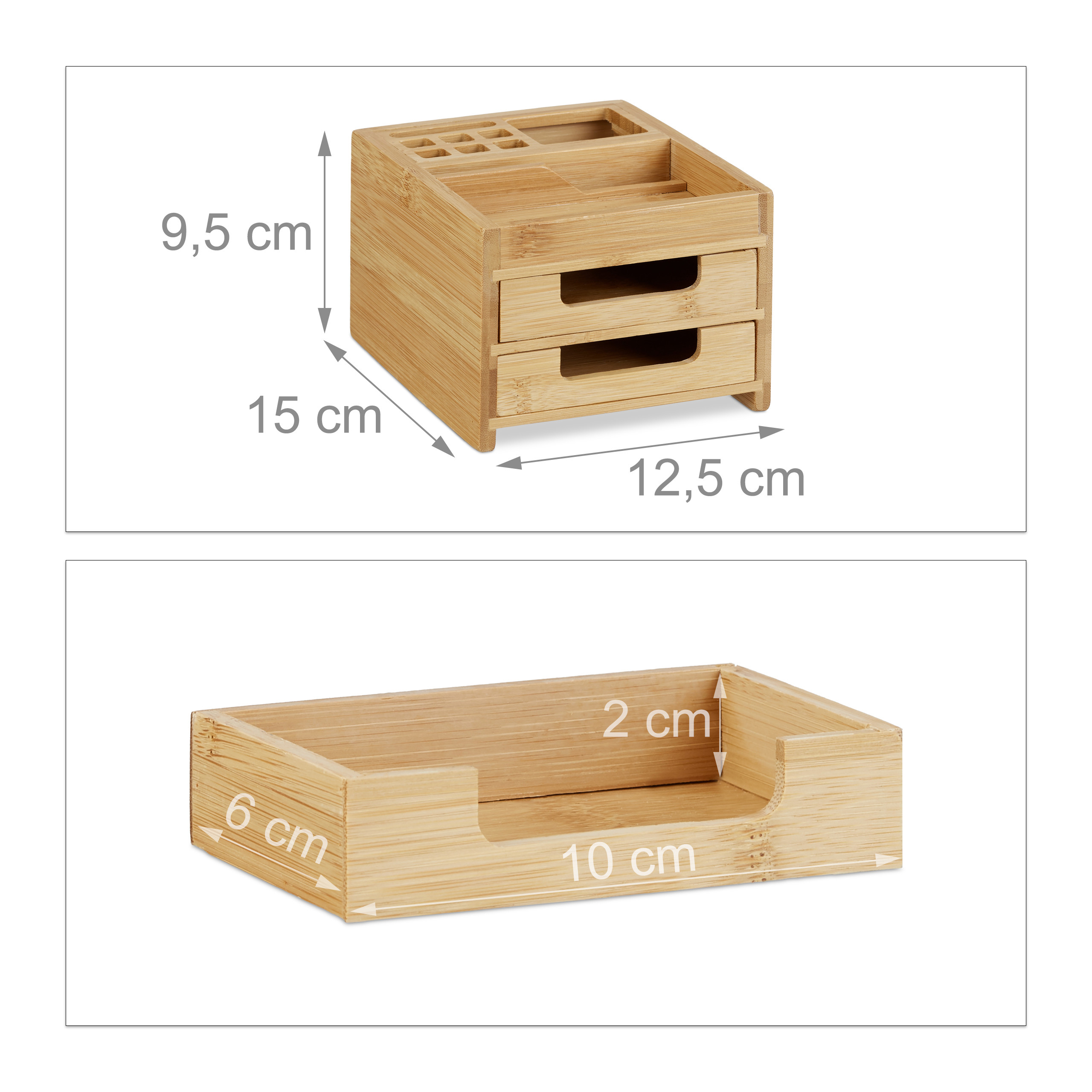 Schreibtisch set Zettelbox 900 Zettel Bambus Schreibtisch Organizer aus  Bambus | eBay.de