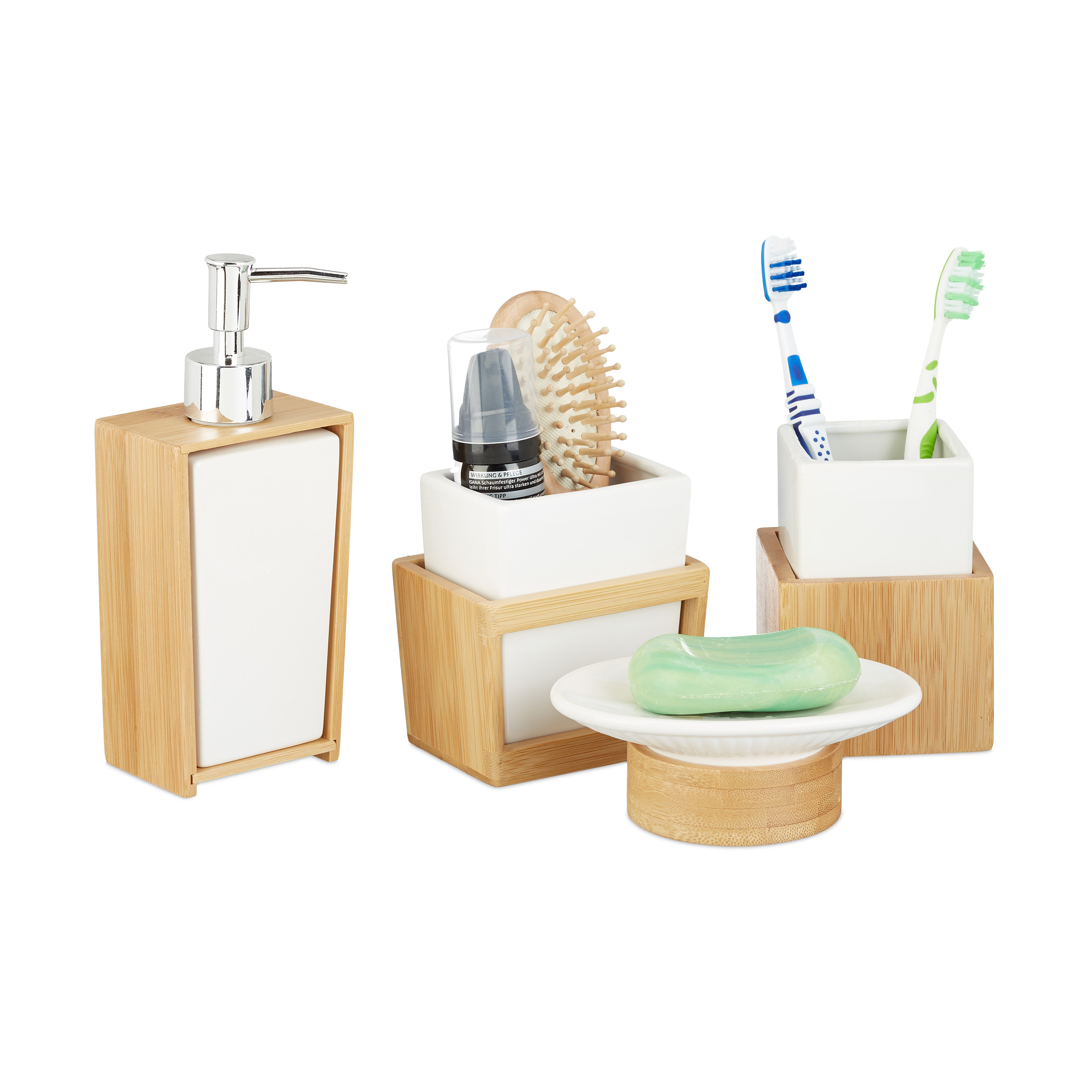 Badezimmer set Bad Accessoires natur Badezimmer Zubehör Bad Set hochwertig