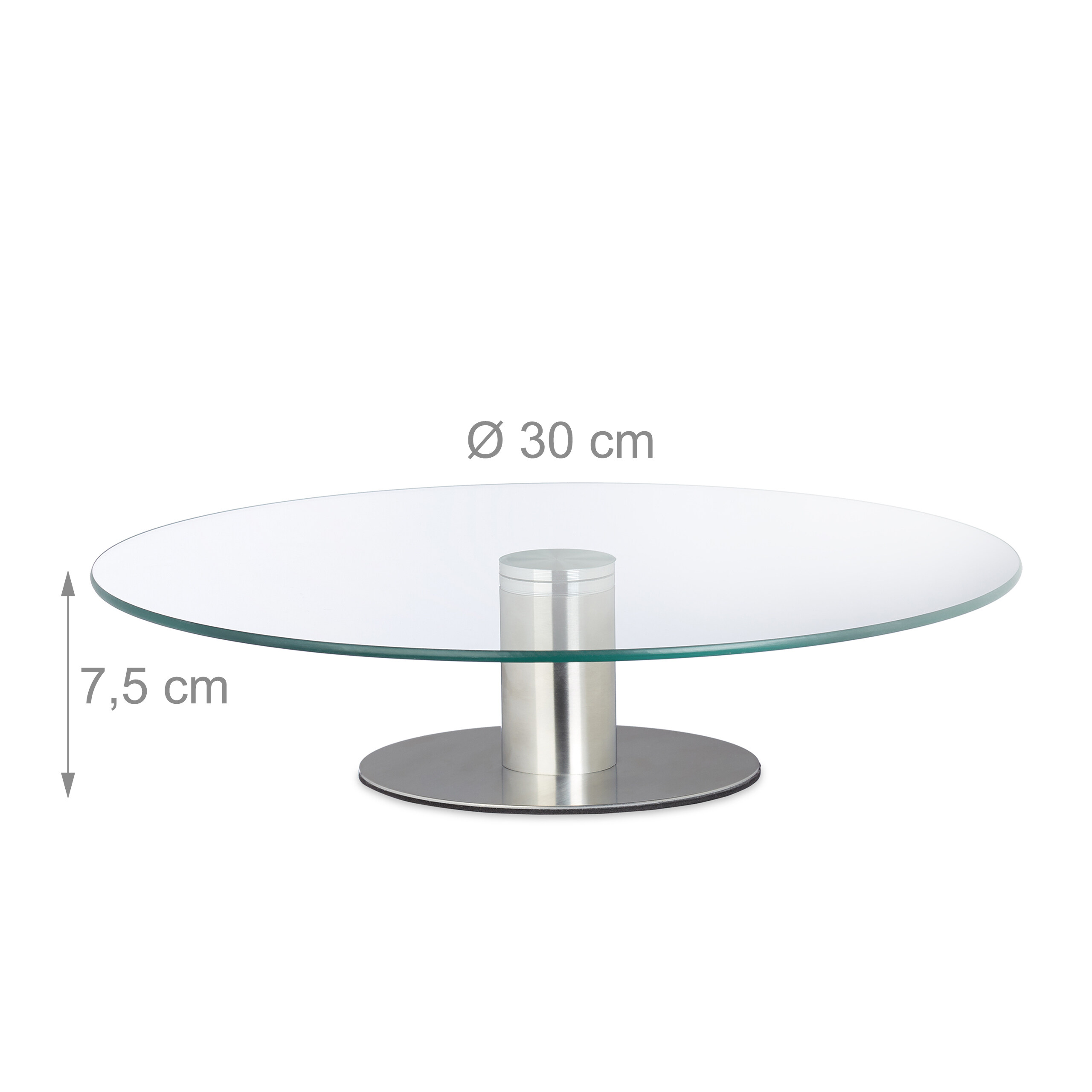 2x Tortendrehplatte drehbar Servierplatte aus Glas