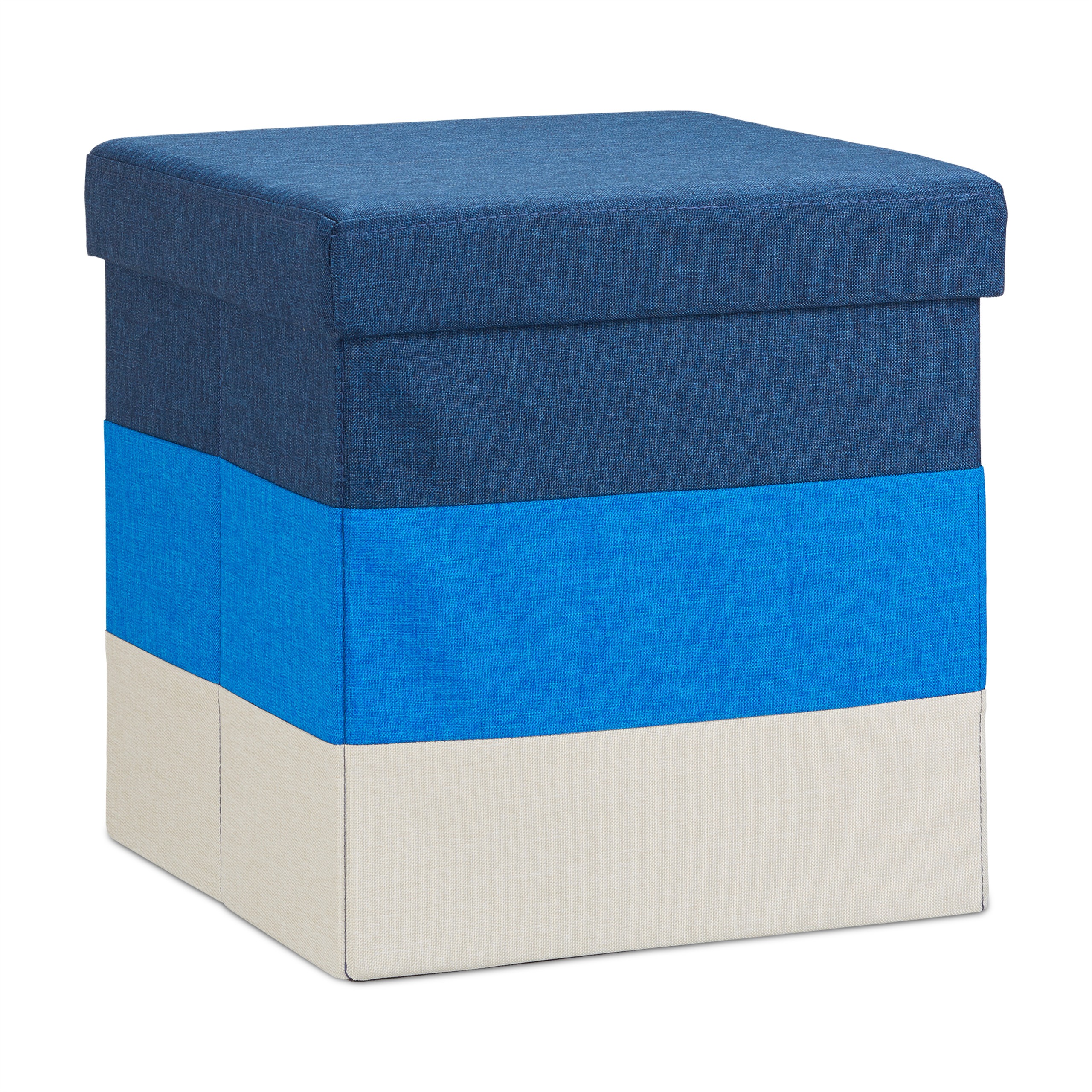 Baul puff taburete plegable otomana moderna 38 L 2,6 kg baúl plegable ligero - Imagen 30 de 30