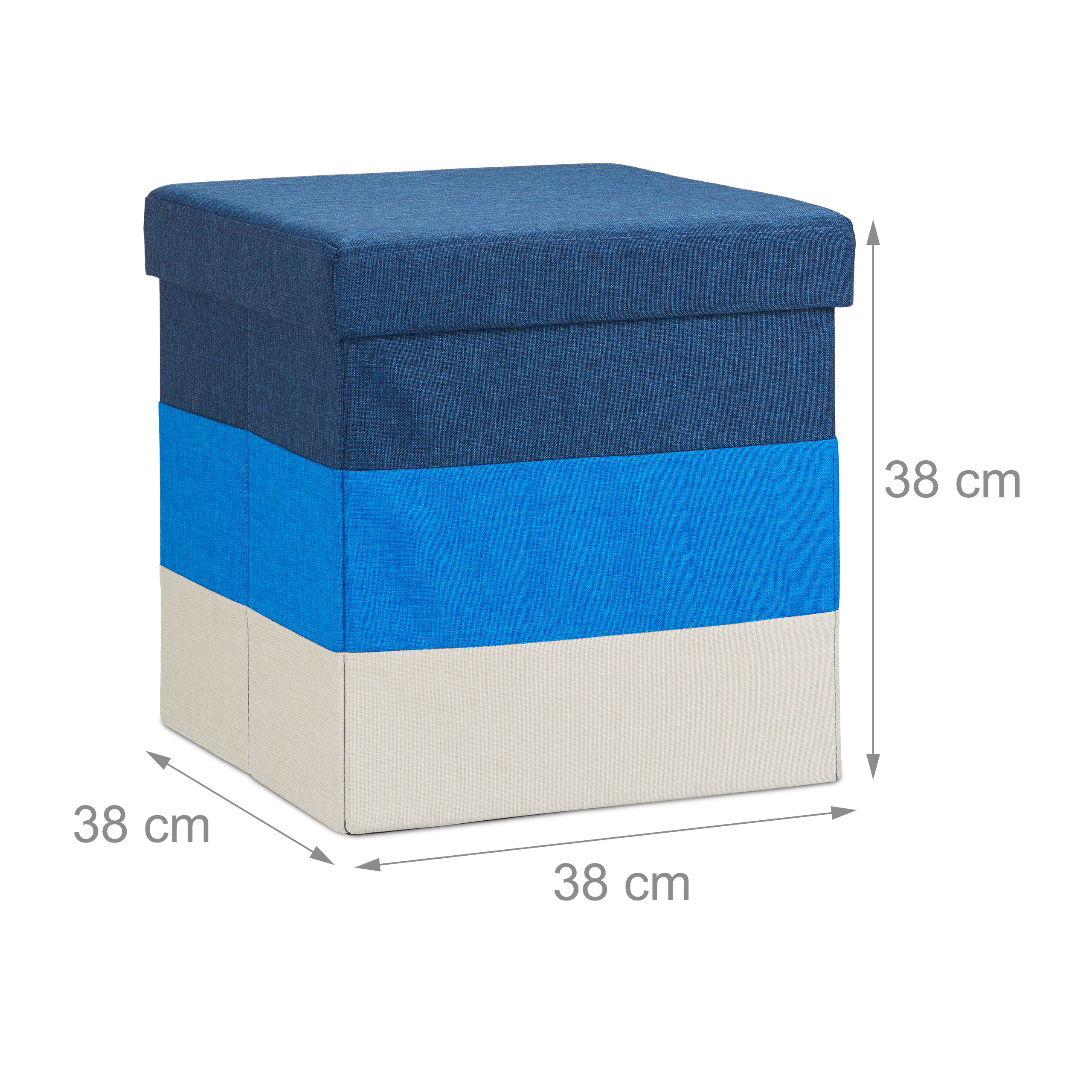 Baul puff taburete plegable otomana moderna 38 L 2,6 kg baúl plegable ligero - Imagen 25 de 30