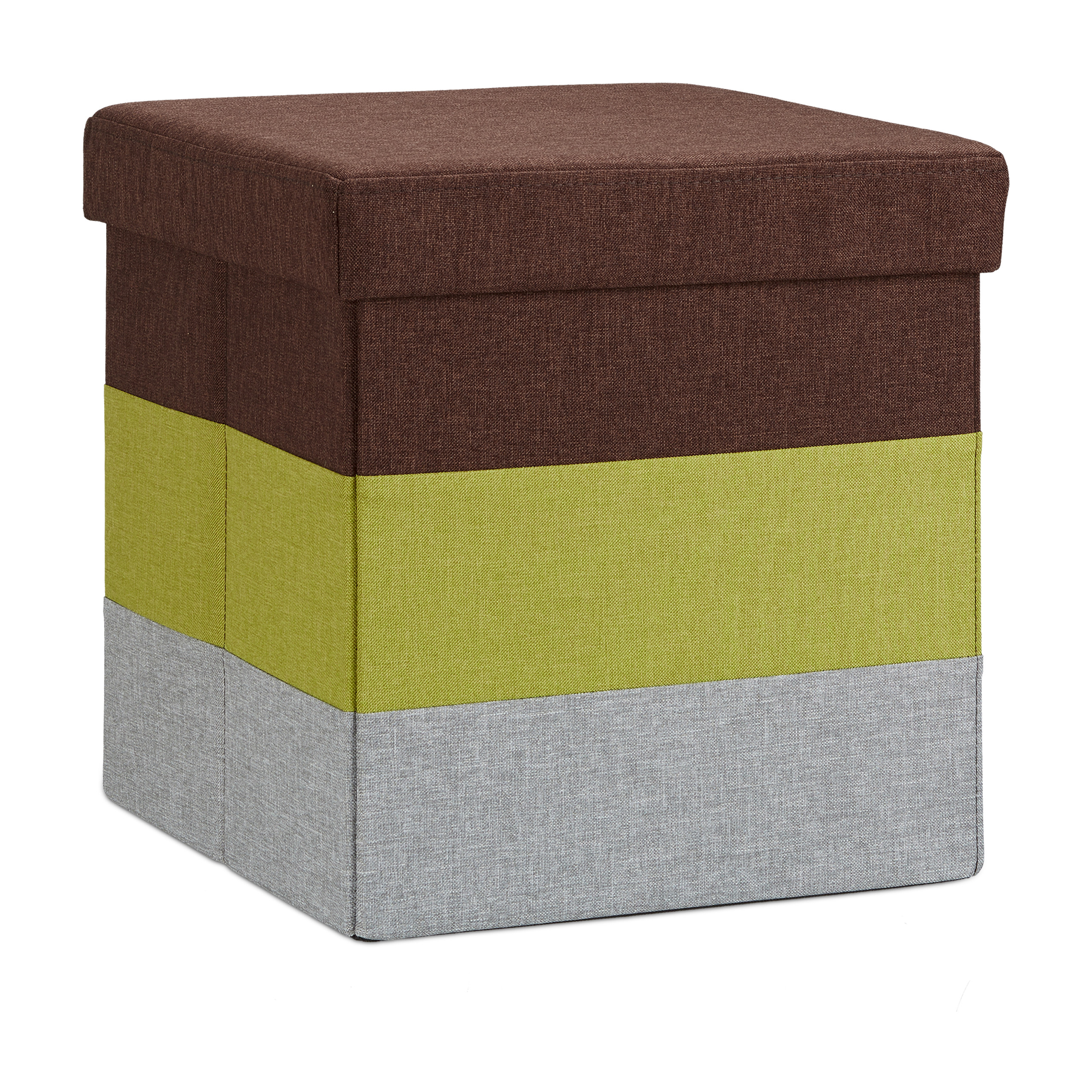 Baul puff taburete plegable otomana moderna 38 L 2,6 kg baúl plegable ligero - Imagen 21 de 30